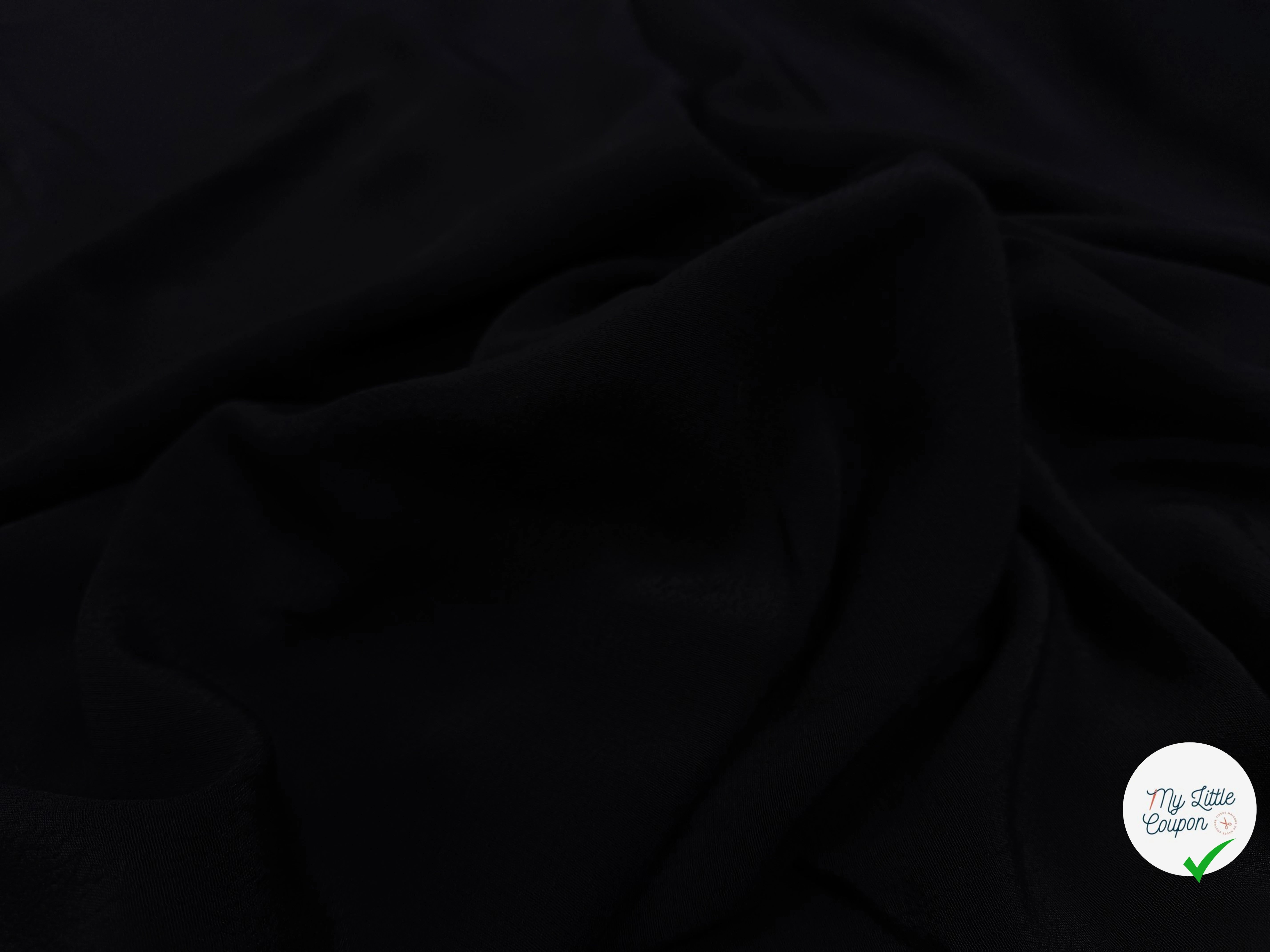 CRÊPE MAROCAIN 100% VISCOSE NOIR - My Little Coupon