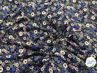 CREPE MAROCAIN 100% VISCSOE FLEURS FOND NOIR - My Little Coupon