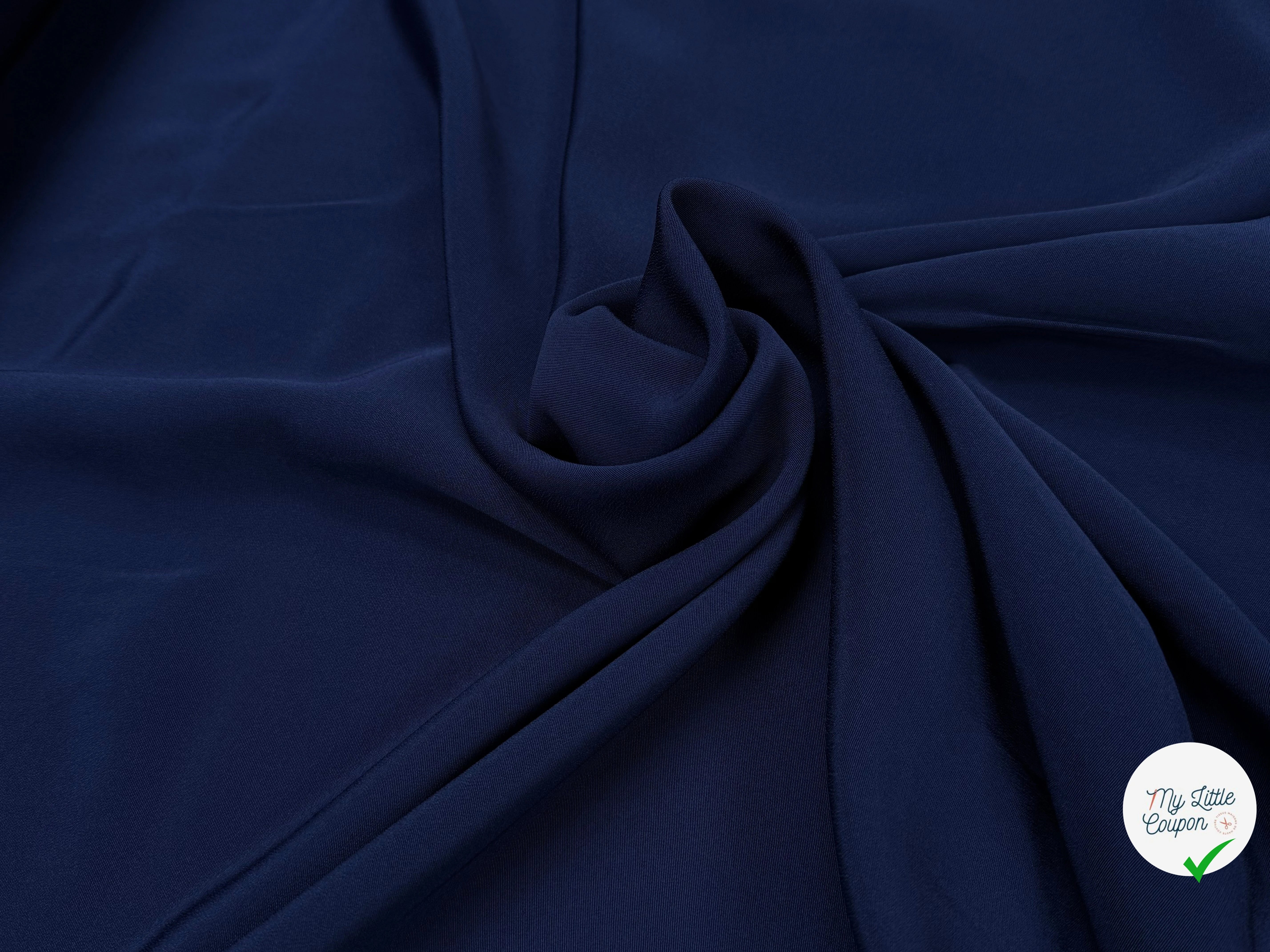 CREPE MAROCAIN VISCOSE BLEU - My Little Coupon