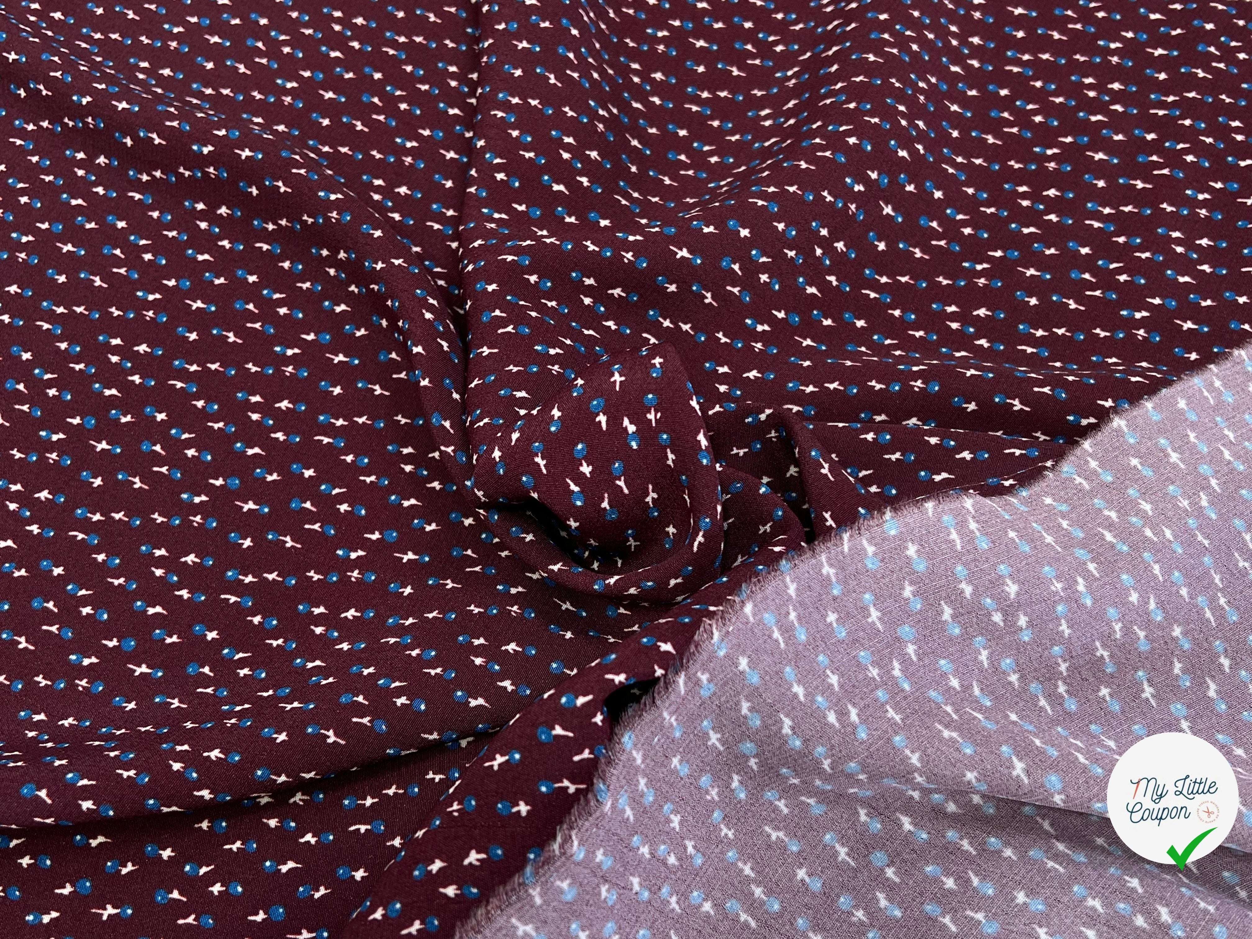 CREPE MAROCAIN VISCOSE BOURGUNDY 2 - My Little Coupon