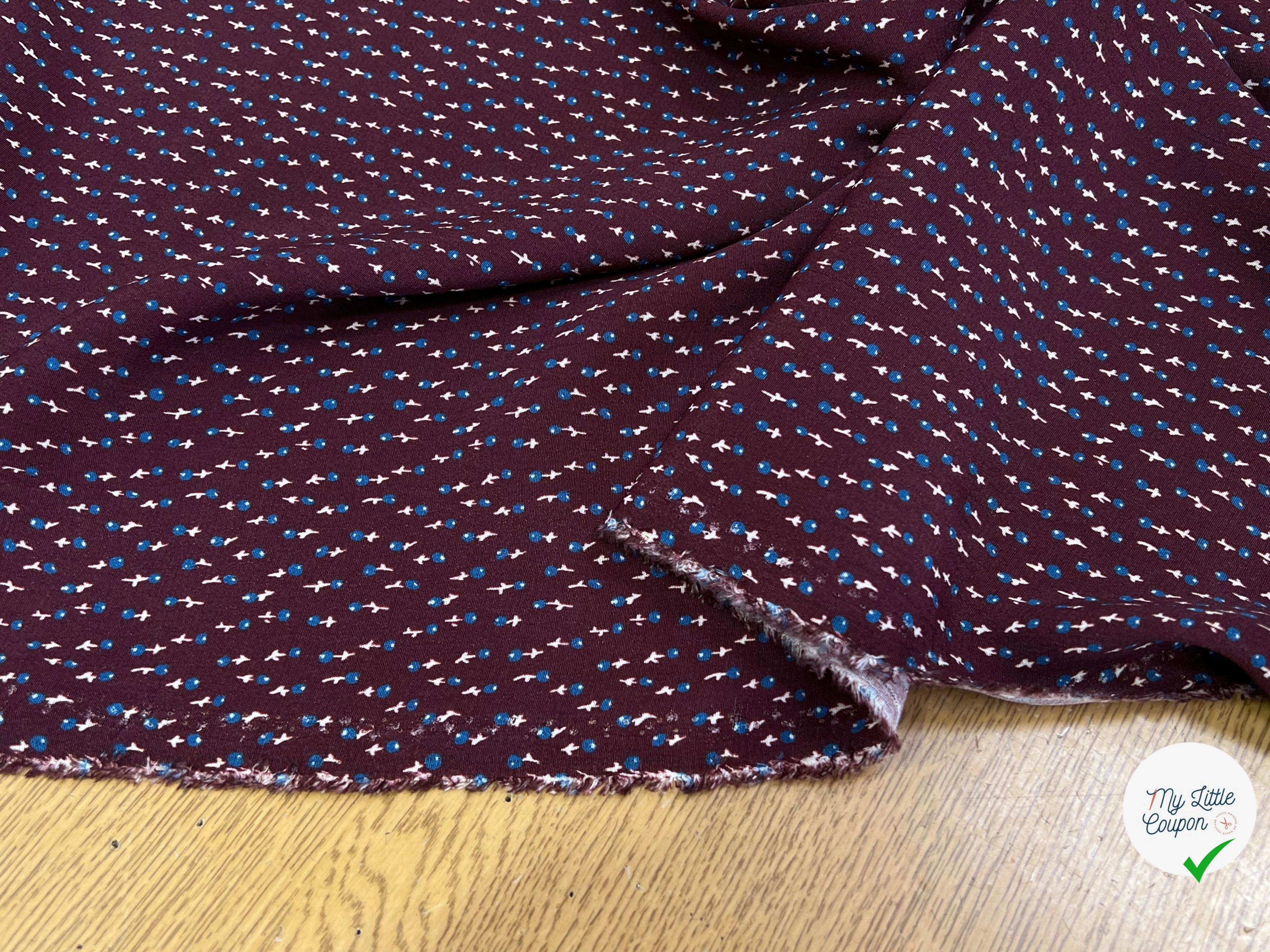 CREPE MAROCAIN VISCOSE BOURGUNDY 2 - My Little Coupon