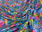 CREPE MAROCAIN VISCOSE FLEURS RETRO - My Little Coupon