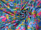 CREPE MAROCAIN VISCOSE FLEURS RETRO - My Little Coupon