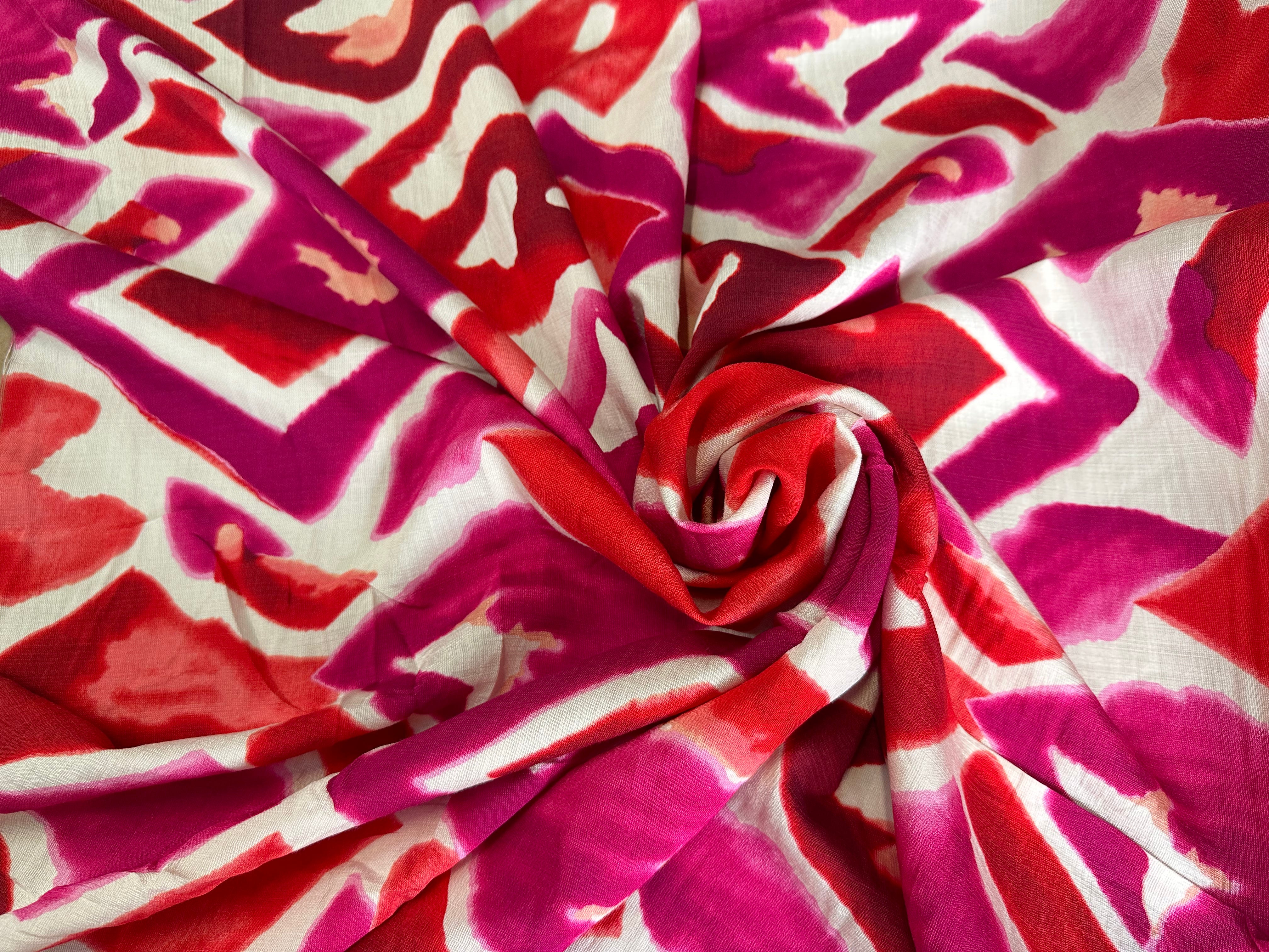CRÊPE MAROCAIN VISCOSE GÉOMÉTRIE LOVE - My Little Coupon