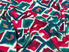CREPE MAROCAIN VISCOSEE GÉOMÉTRIE LOVE & BLUE - My Little Coupon