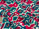 CREPE MAROCAIN VISCOSEE GÉOMÉTRIE LOVE & BLUE - My Little Coupon