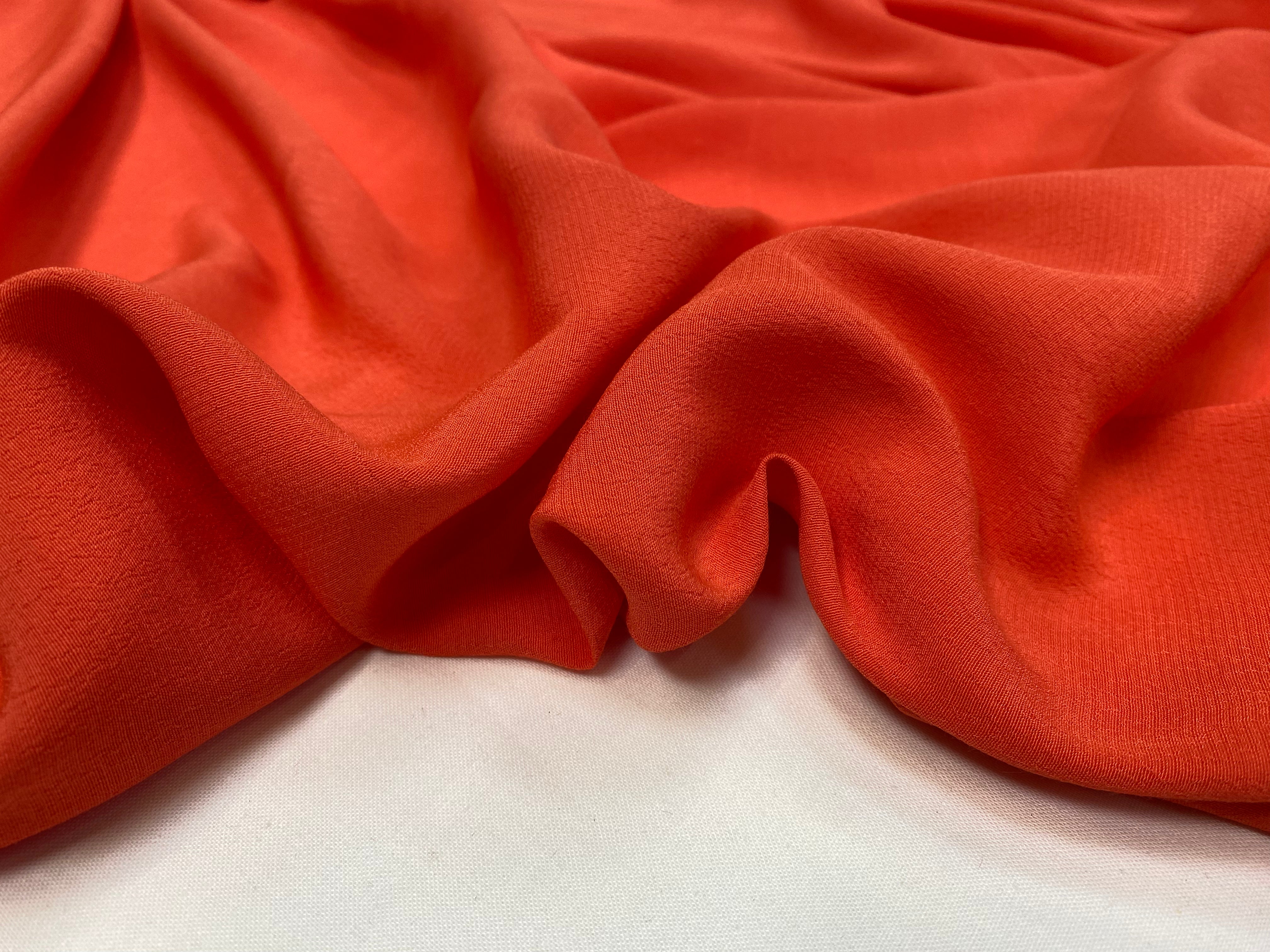 CREPE MAROCAIN VISCOSE ORANGE - My Little Coupon