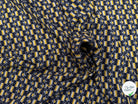 CREPE MAROCAIN VISCOSE QUALITÉ COMO MARINE FLORALIE JAUNE - My Little Coupon