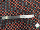 CREPE MAROCAIN VISCOSE QUALITÉ COMO NOIR FLORALIE ORANGE - My Little Coupon