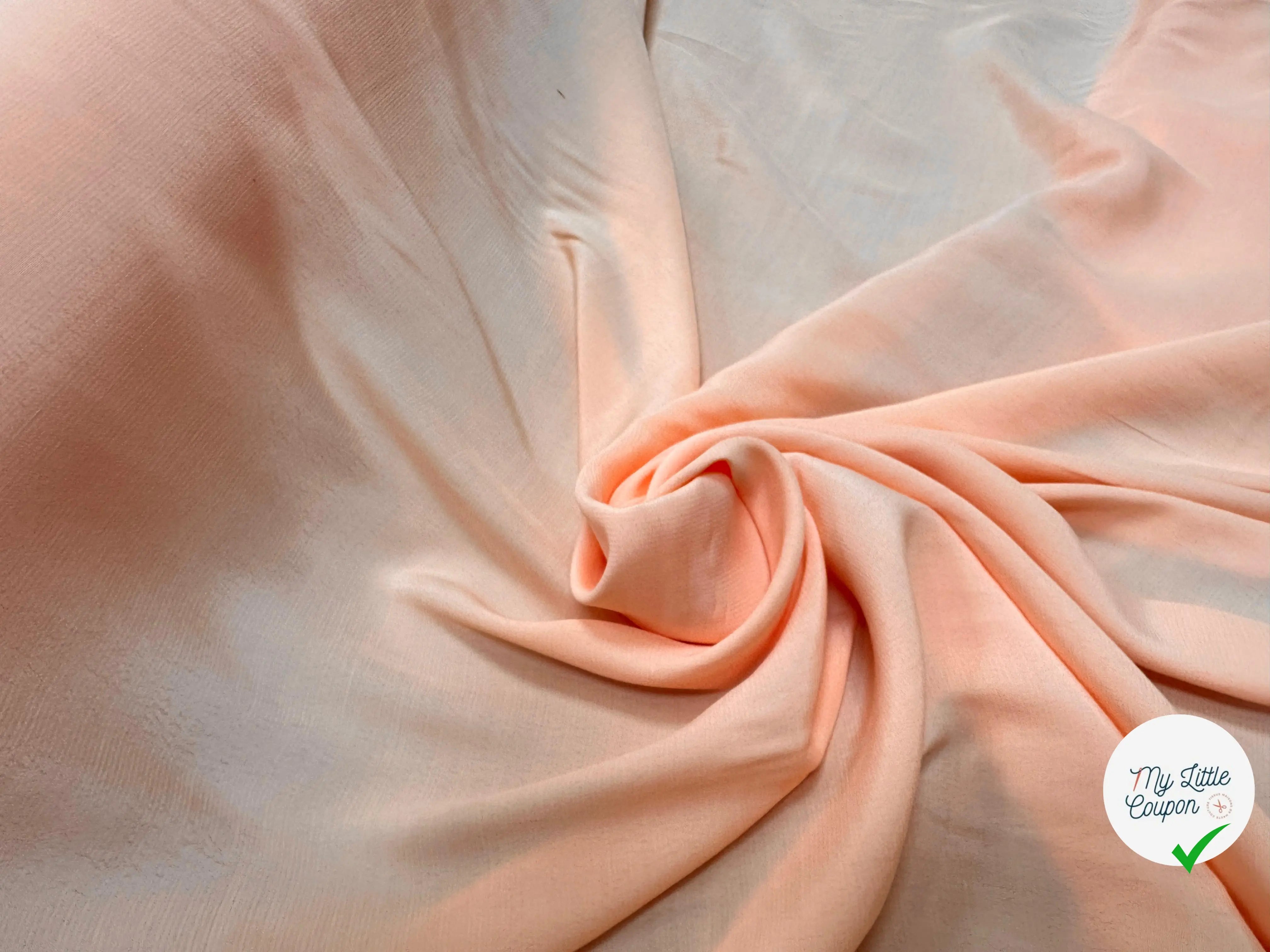 CREPE MAROCAIN VISCOSE SAUMON - My Little Coupon