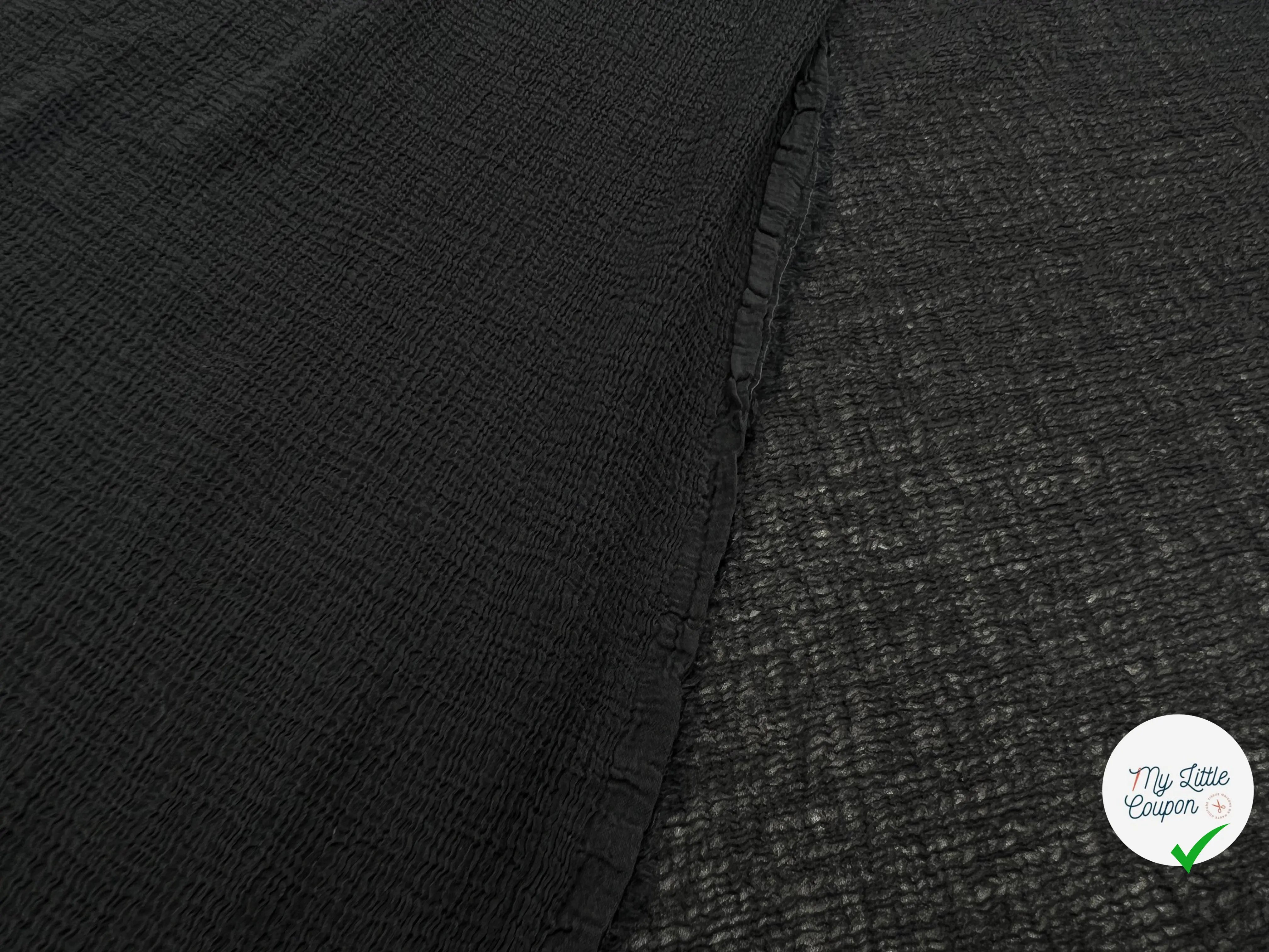 CRÊPE MEMBRANE STRETCH NOIR - My Little Coupon - tissu - coudre