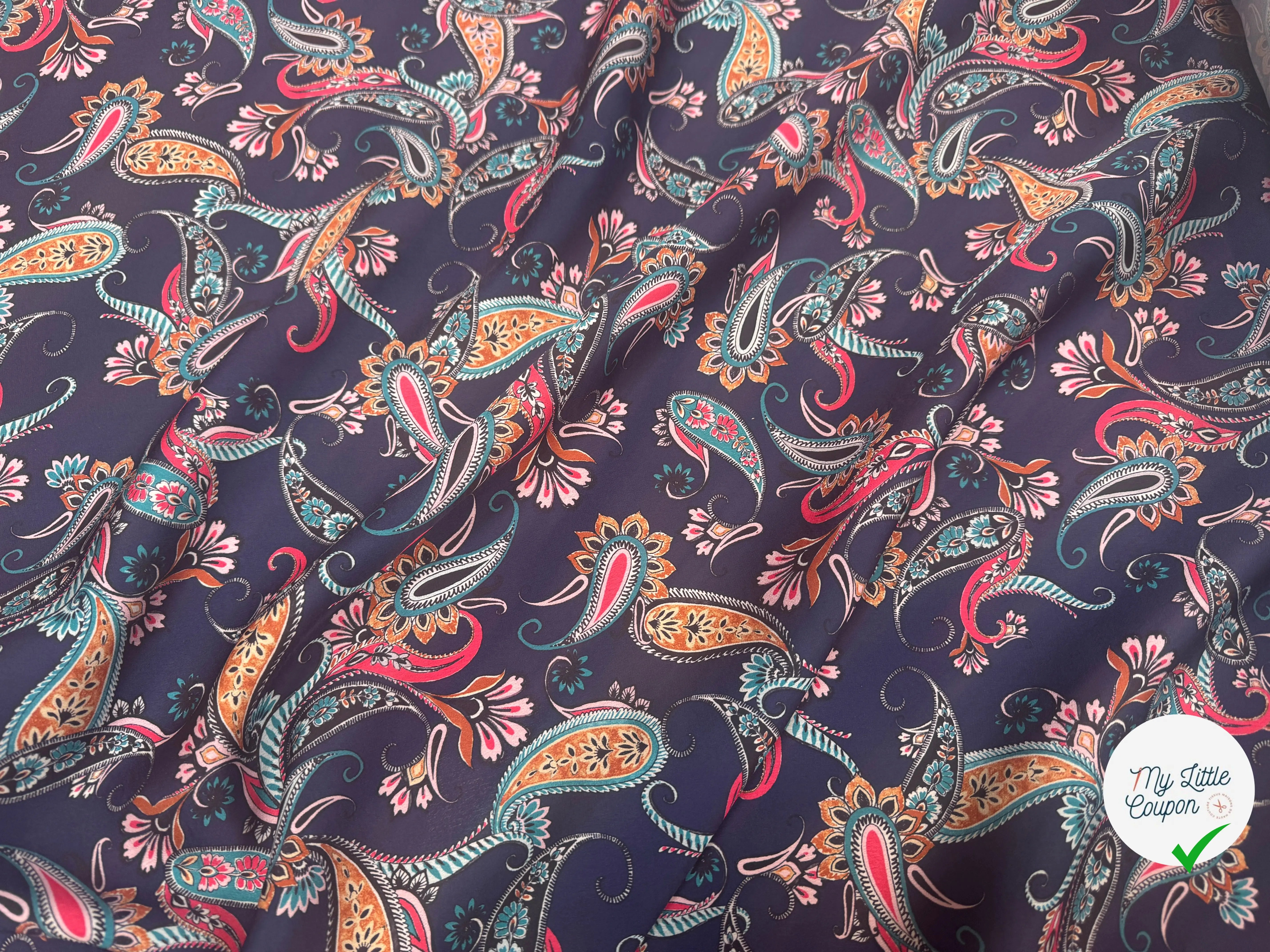 CREPE PAISLEY IMPRIMÉ EFFET LISSE - My Little Coupon