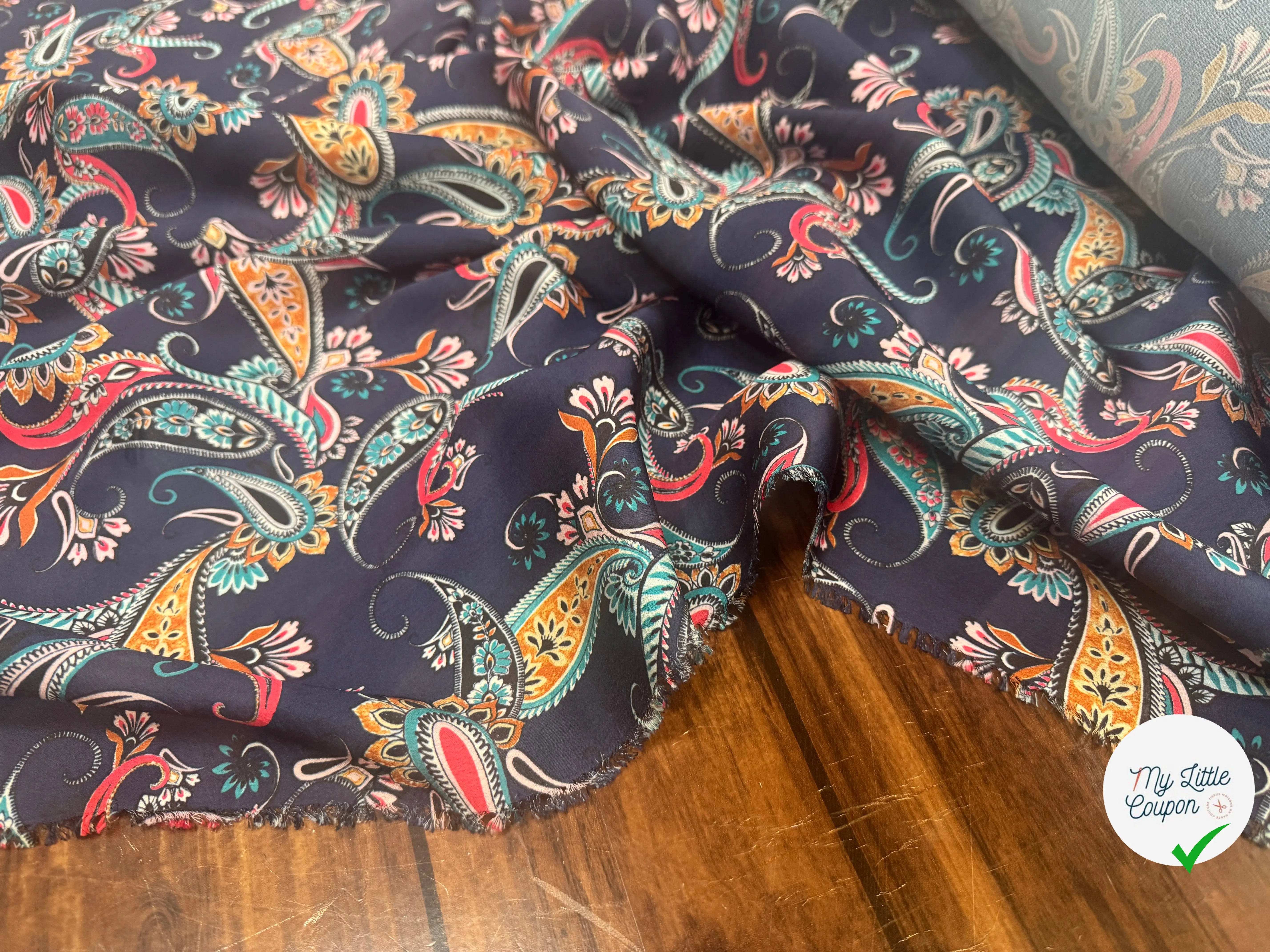 CREPE PAISLEY IMPRIMÉ EFFET LISSE - My Little Coupon