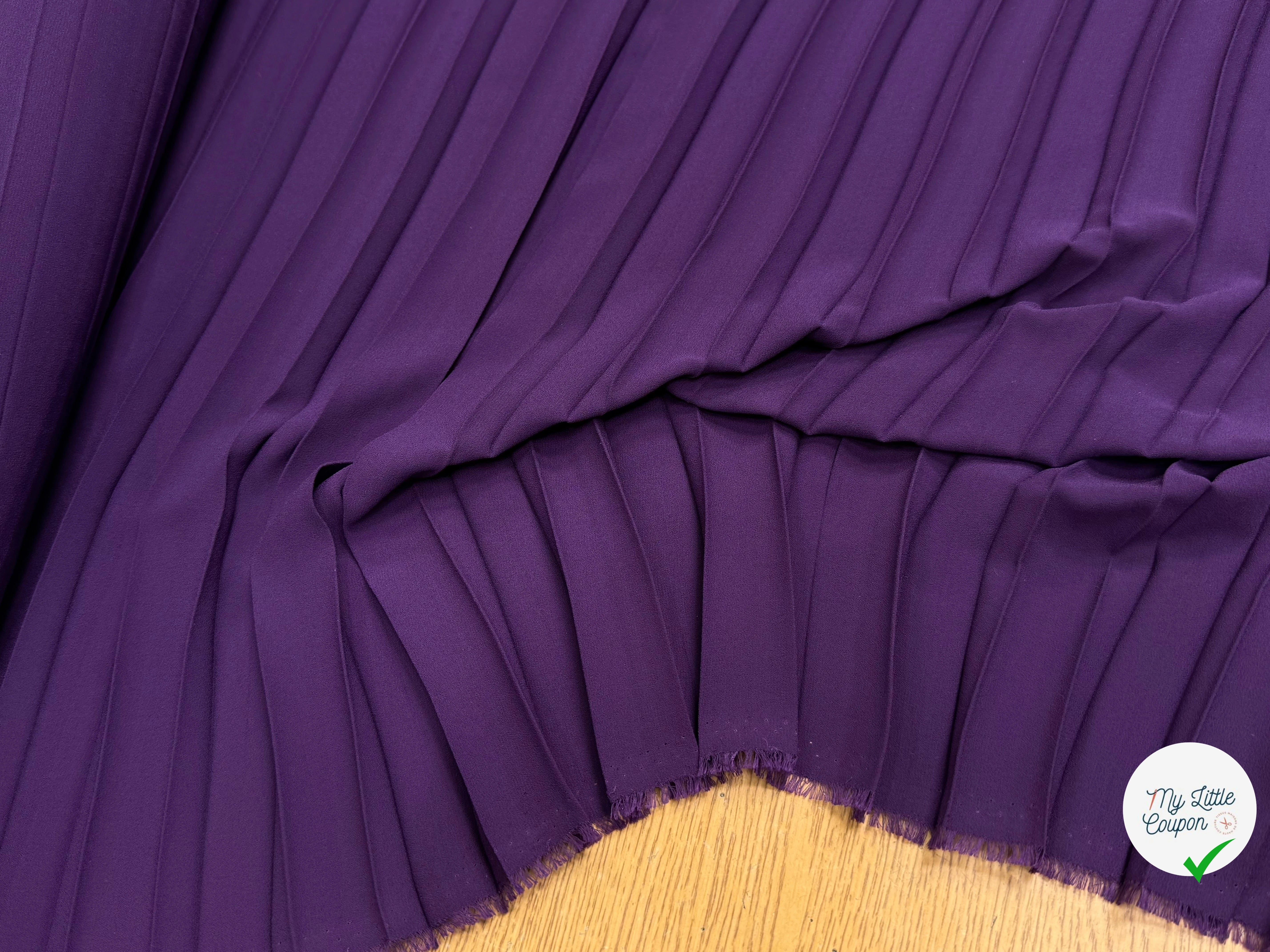CREPE PLISSÉ FLUIDE DEEP VIOLET - My Little Coupon