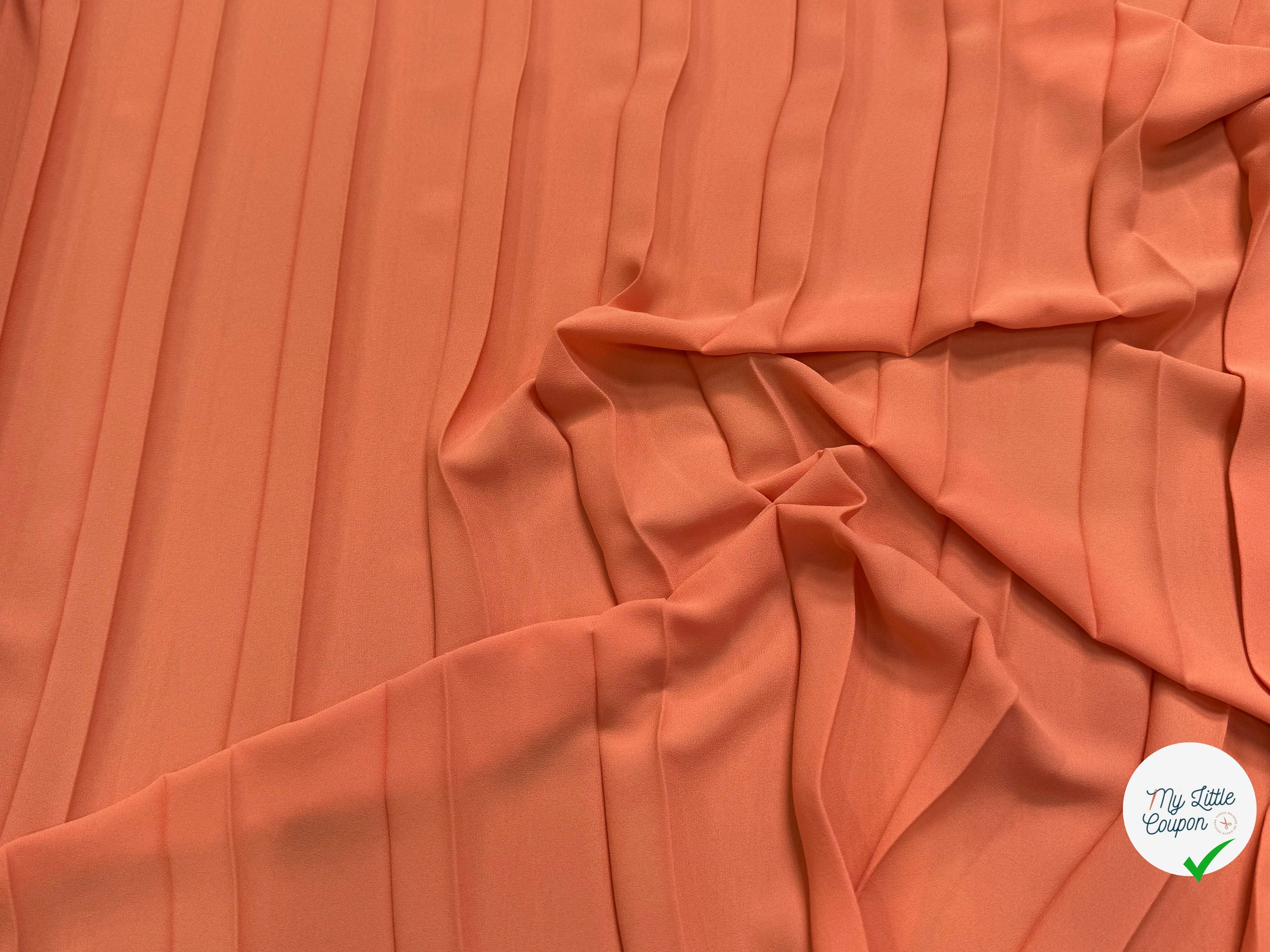 CREPE PLISSÉ FLUIDE ORANGE - My Little Coupon