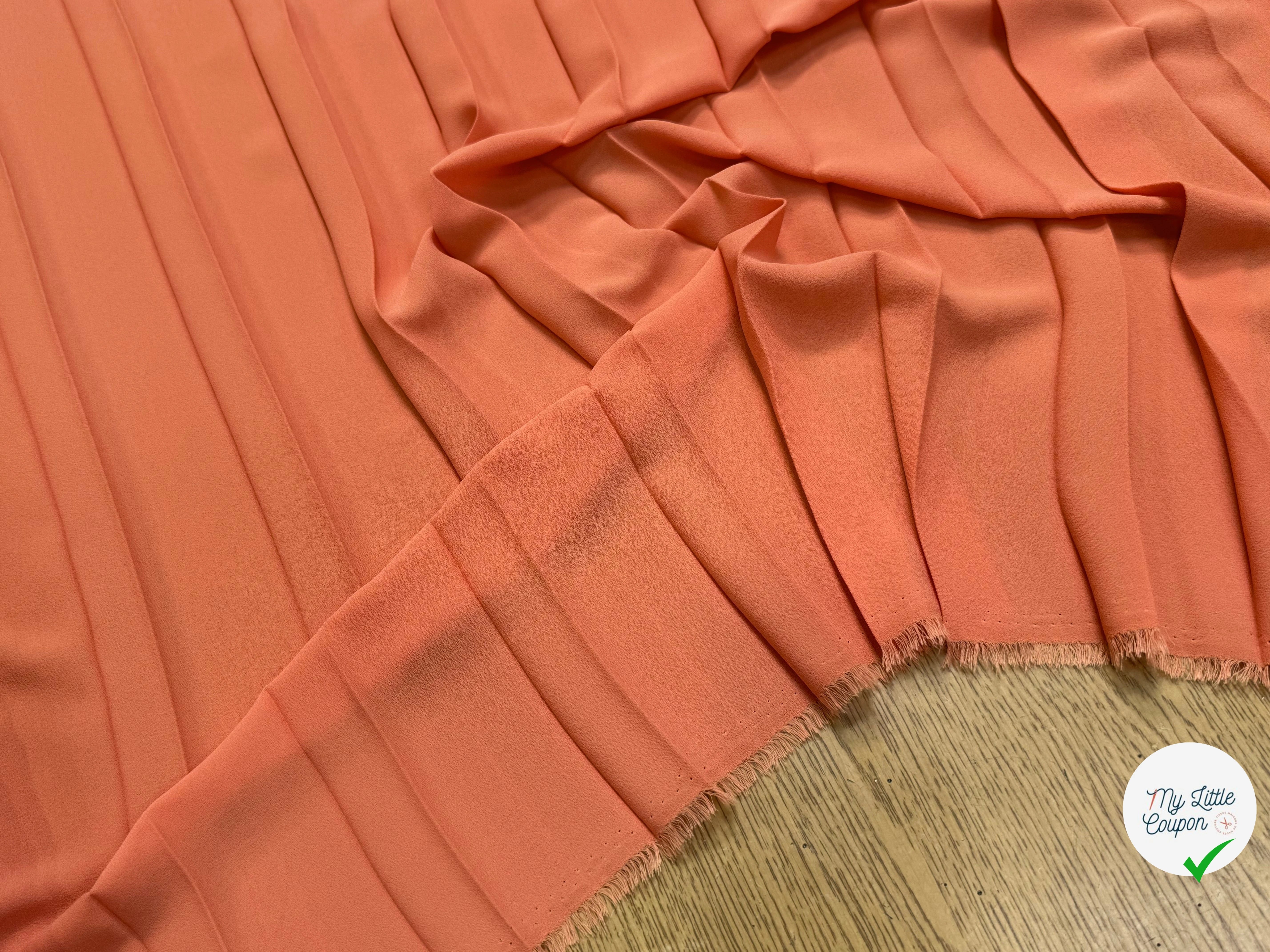 CREPE PLISSÉ FLUIDE ORANGE - My Little Coupon