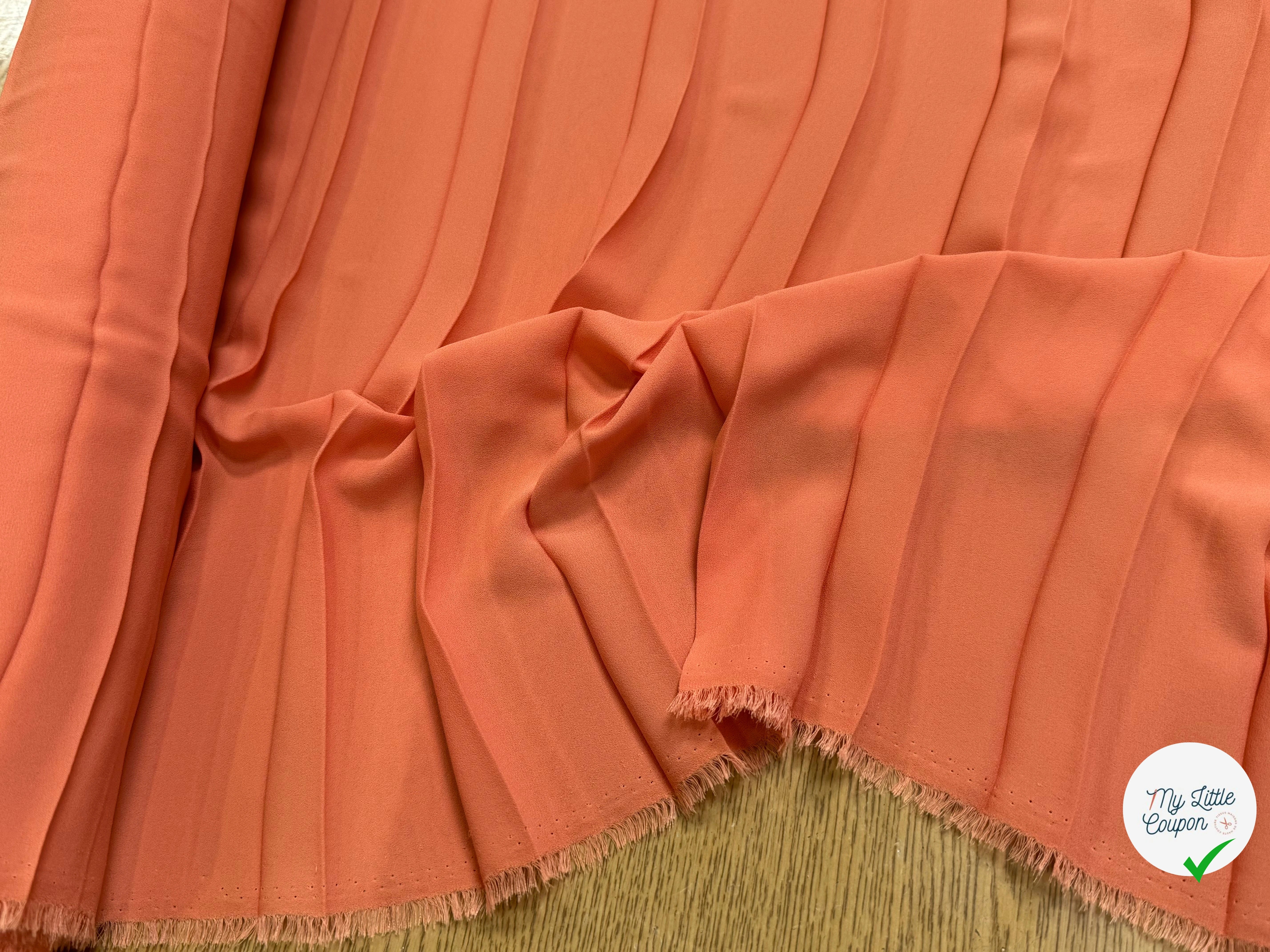CREPE PLISSÉ FLUIDE ORANGE - My Little Coupon