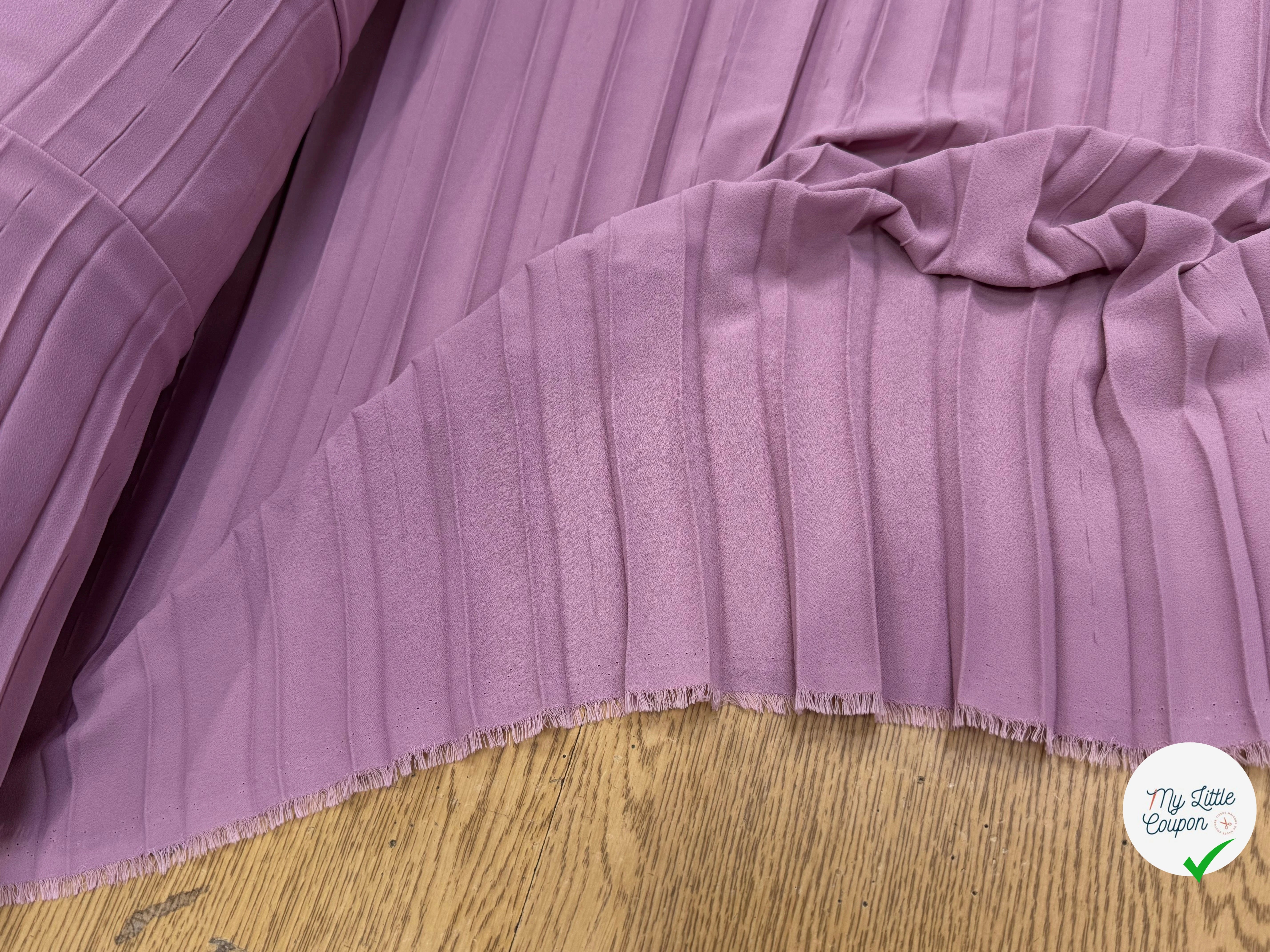 CREPE PLISSÉ FLUIDE VIEUX ROSE - My Little Coupon