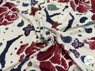 CRÊPE POLYESTER IMPRIMÉ FLORAL GROSSES FLEURS RAPPORT 98 CM CREPE SB GROSSES FLEURS - My Little Coupon