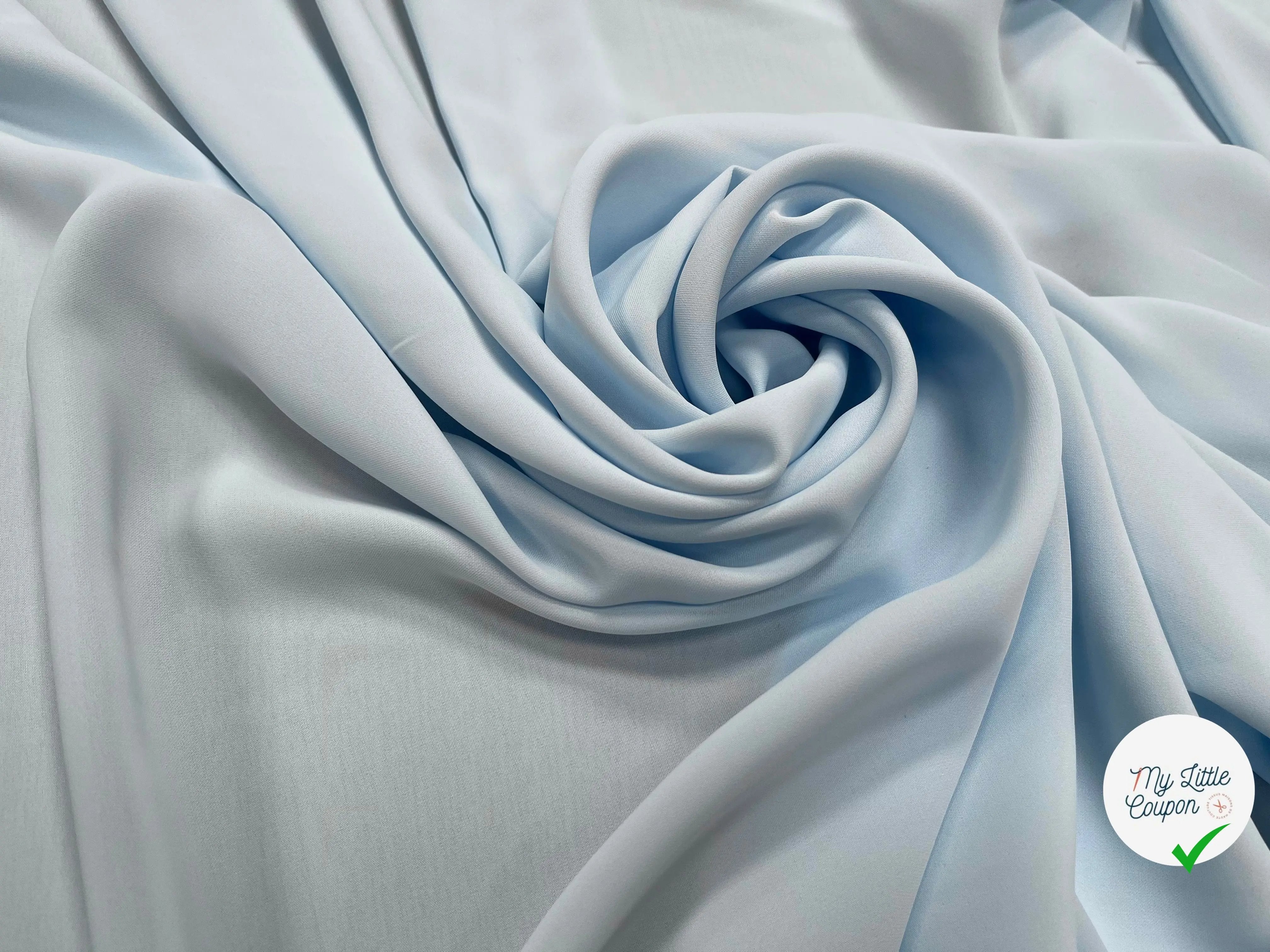 CREPE POLYESTER JAPON ULTRA DOUX ICEBERG - My Little Coupon