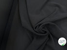 CRÊPE POLYESTER LOURD CHEVRONS NOIR MSO