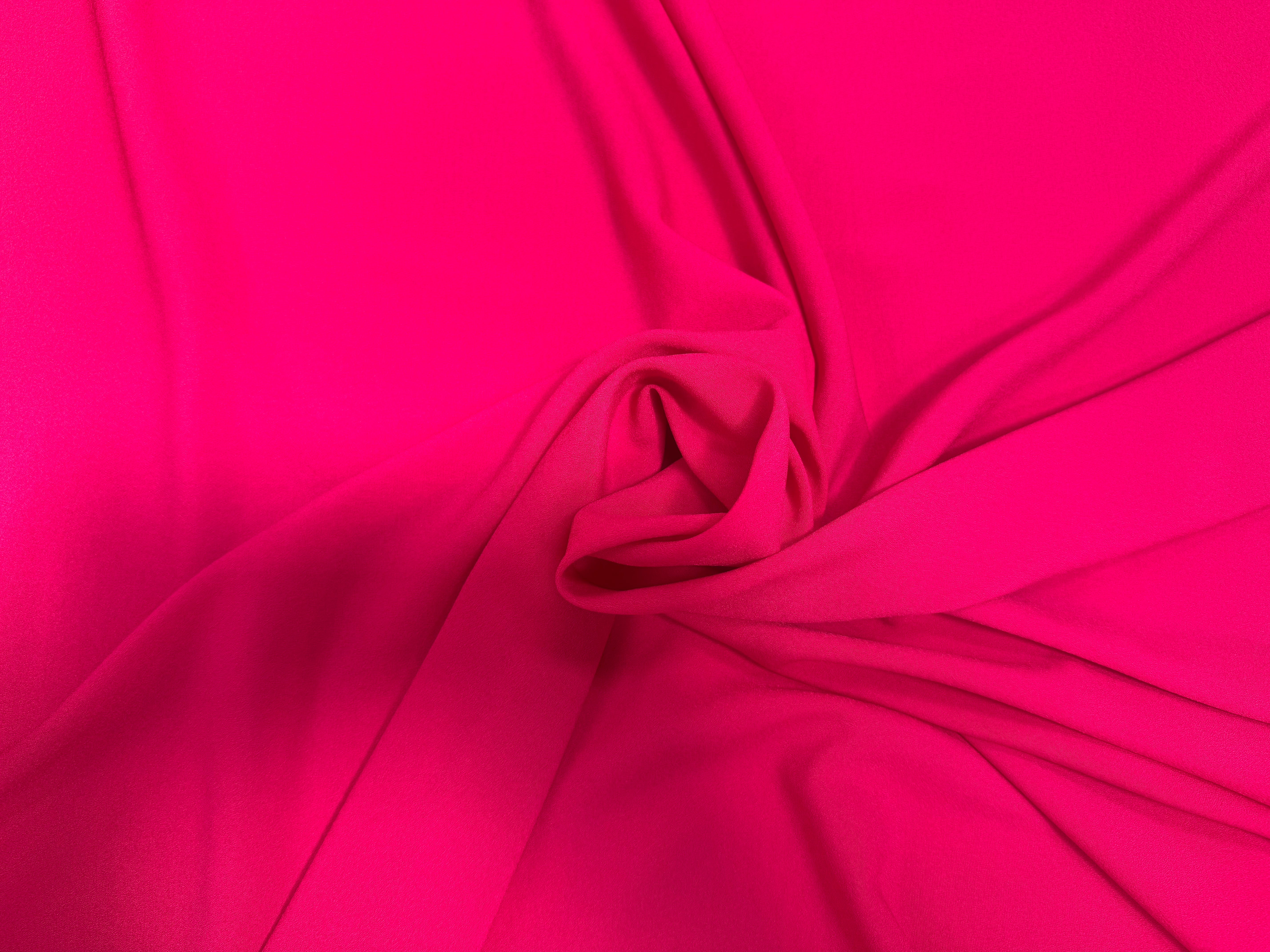 CREPE POLYESTER STRECH JAPAN UNI ROSE FUSHIA - My Little Coupon
