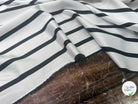 CRÊPE SATIN BLANC À RAYURES NOIRES SUPERBE TENUE - My Little Coupon
