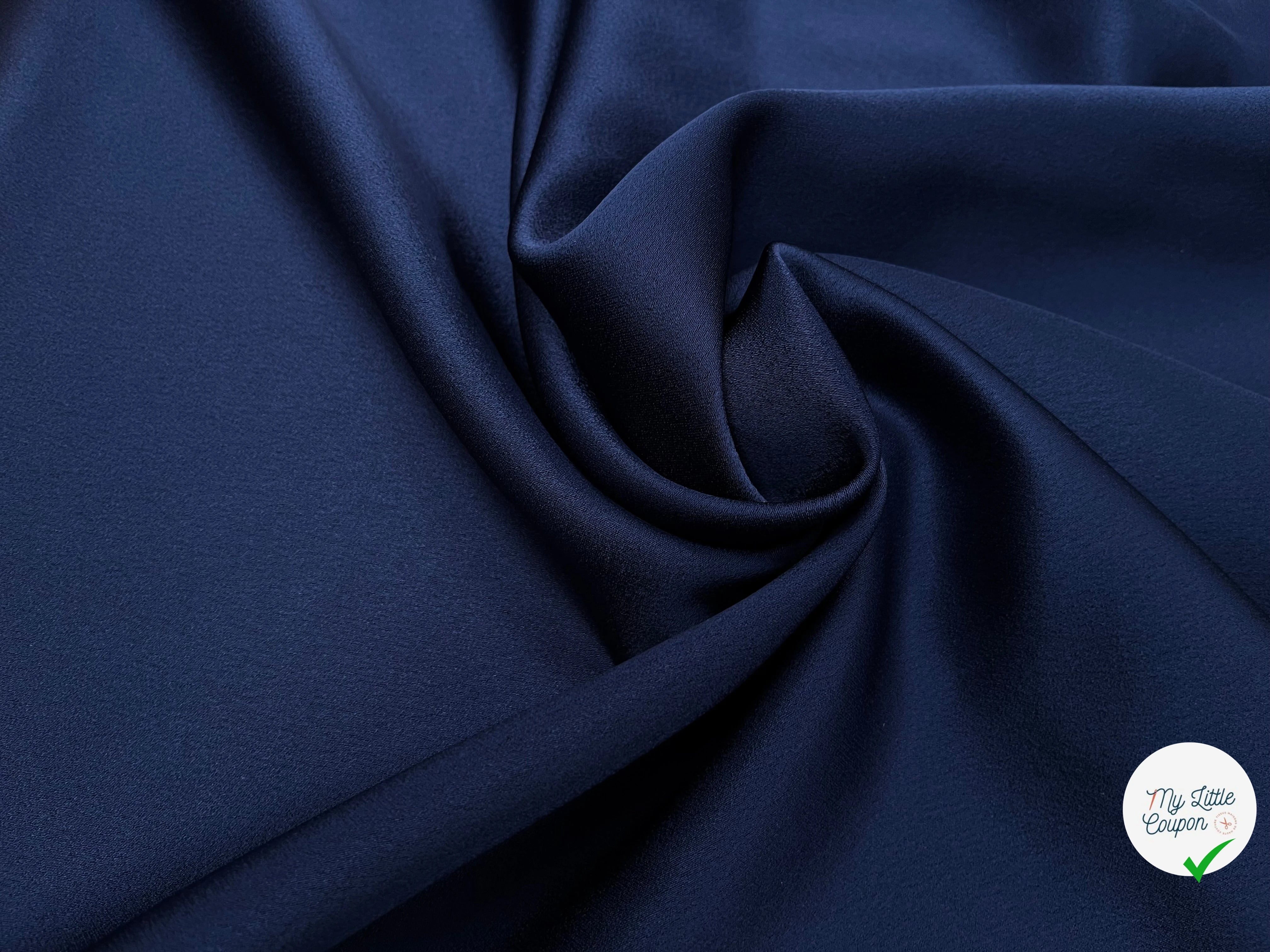 CREPE SATINÉ BLEU FLUIDE - My Little Coupon