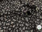CREPE SATINÉ FOND NOIR PETITE FLEUR BEIGE FLUIDE - My Little Coupon
