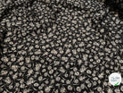 CREPE SATINÉ FOND NOIR PETITE FLEUR BEIGE FLUIDE - My Little Coupon