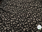 CREPE SATINÉ FOND NOIR PETITE FLEUR BEIGE FLUIDE - My Little Coupon