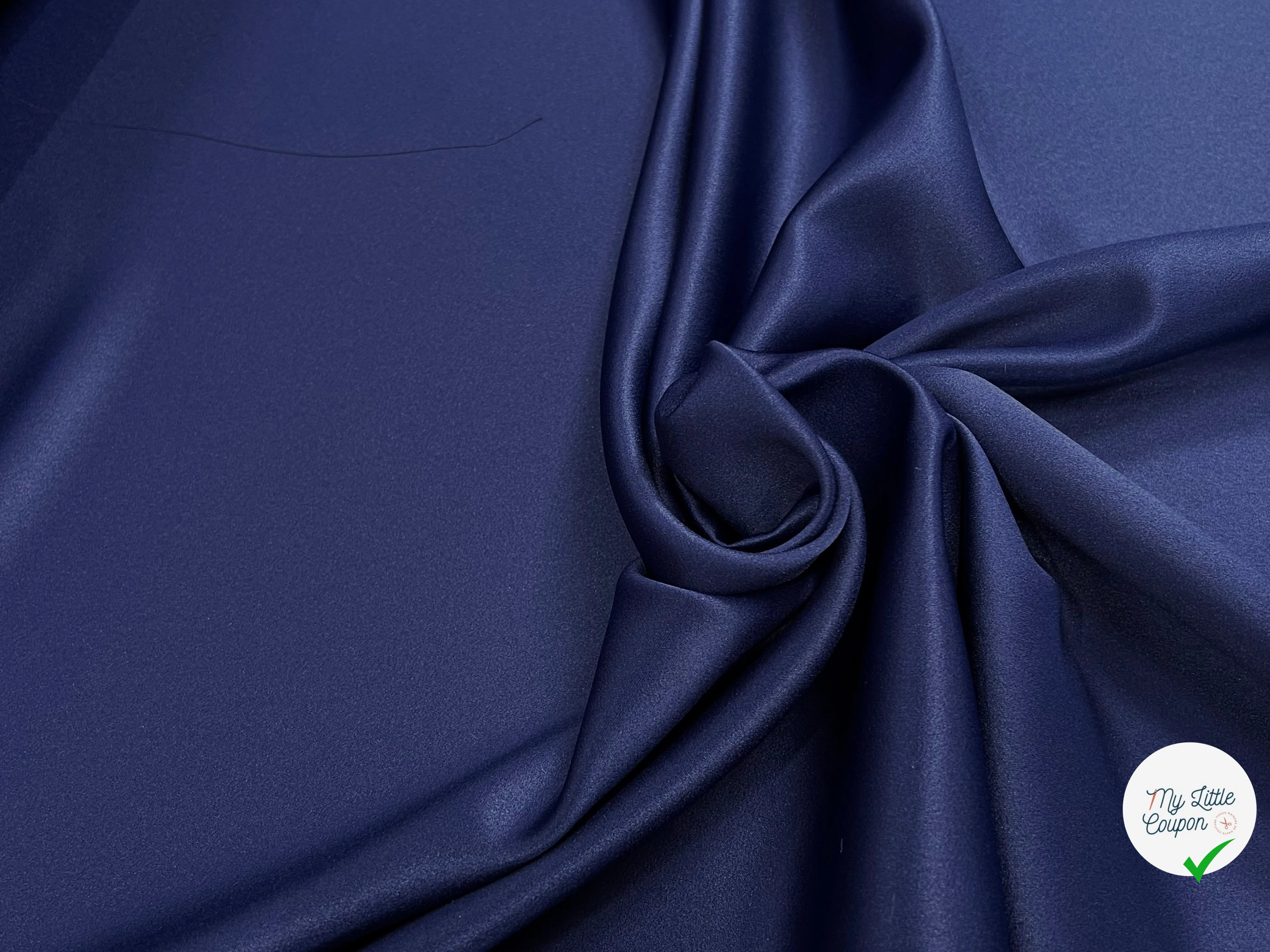 CREPE SATINÉ LOURD BLEU 150CM - My Little Coupon