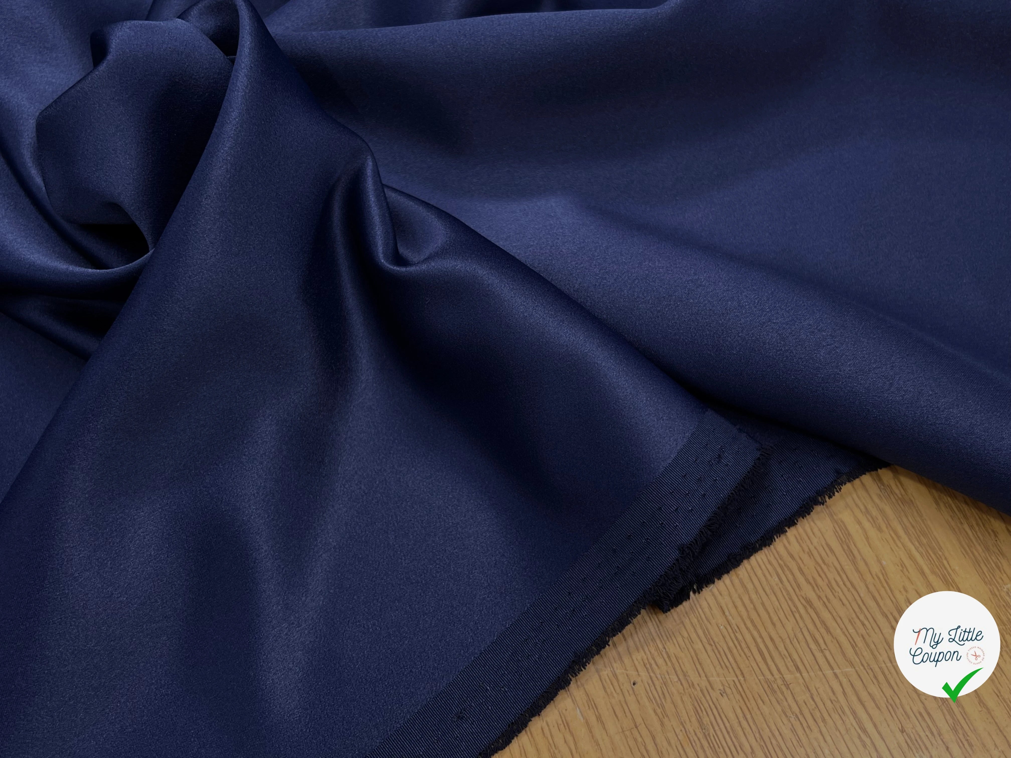 CREPE SATINÉ LOURD BLEU 150CM - My Little Coupon