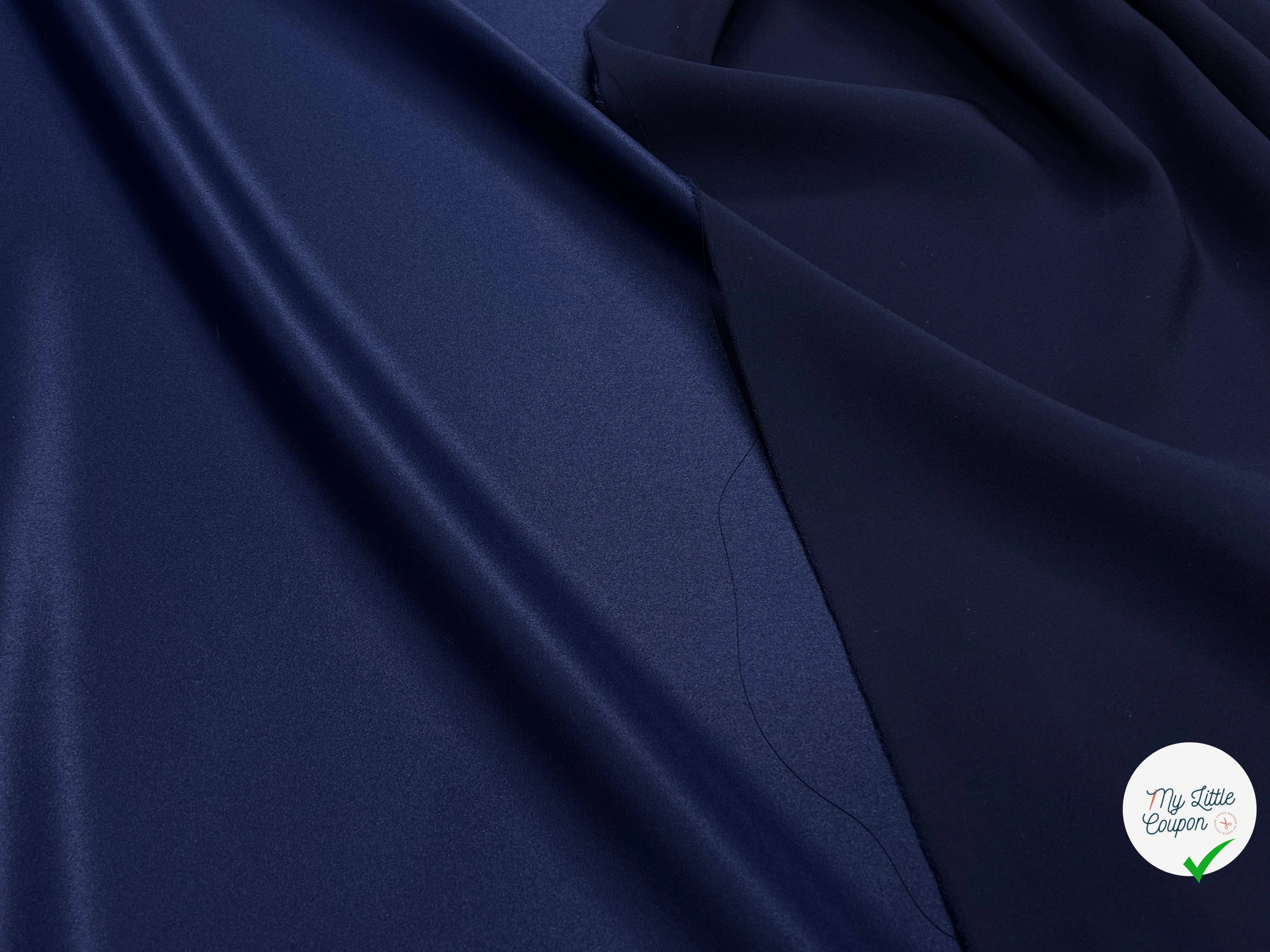 CREPE SATINÉ LOURD BLEU 150CM - My Little Coupon