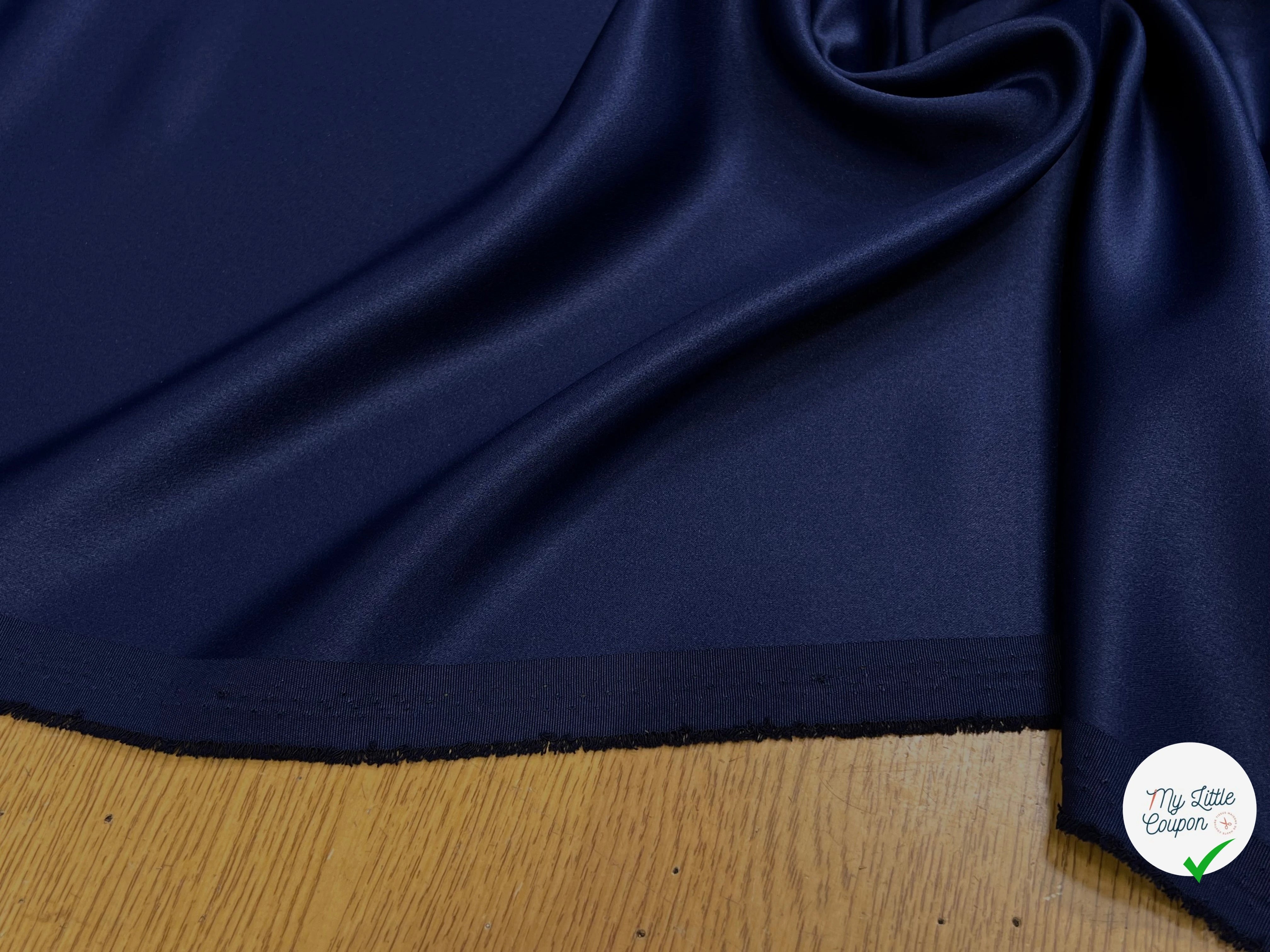 CREPE SATINÉ LOURD BLEU 150CM - My Little Coupon