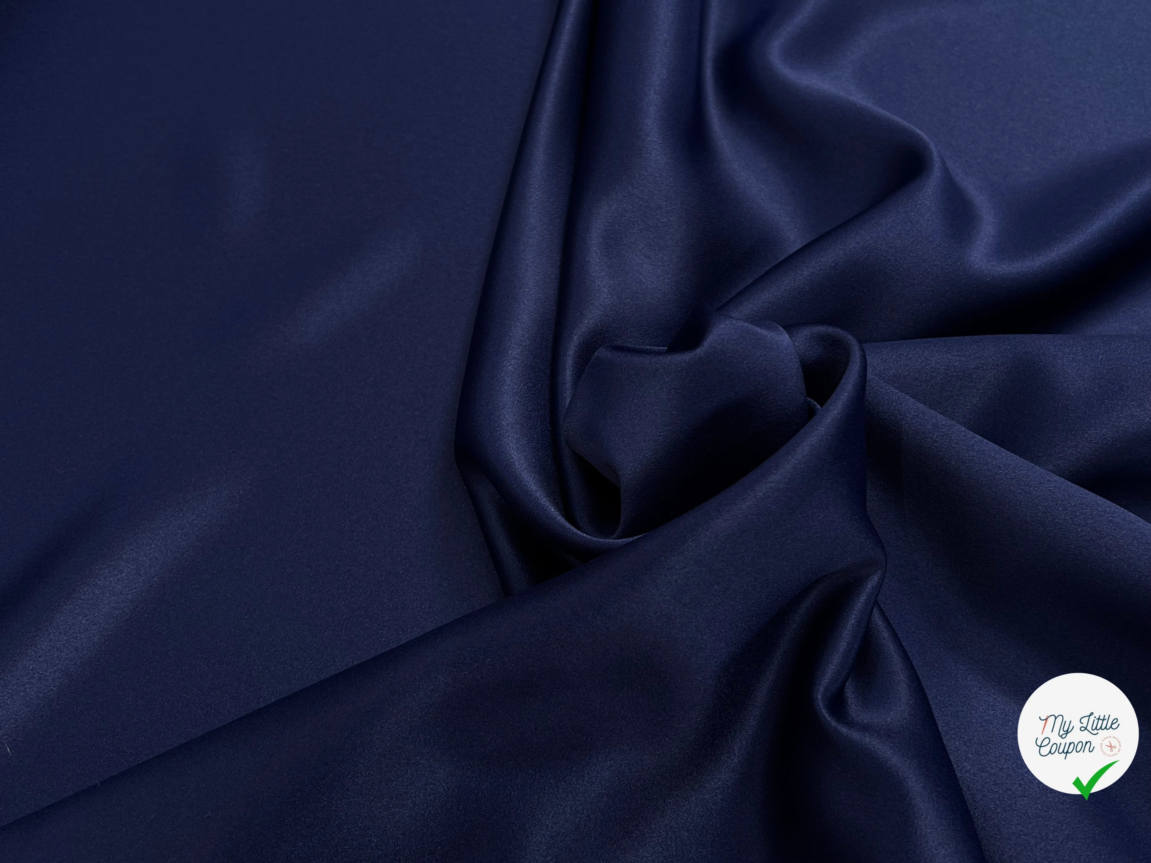 CREPE SATINÉ LOURD BLEU 150CM - My Little Coupon