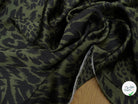 CREPE SATINÉ MOTIF LÉOPARD KAKI - My Little Coupon