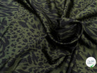 CREPE SATINÉ MOTIF LÉOPARD KAKI - My Little Coupon