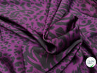 CREPE SATINÉ MOTIF LÉOPARD VIOLET - My Little Coupon