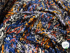 CREPE SATINÉ MOTIF PEINTURE MULTICOLORE TIE&DYE - My Little Coupon