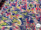 CREPE SATINÉ MOTIF TEMPLE AVEC UN OEIL TIE AND DYE - My Little Coupon