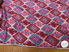 CREPE SATINÉ MOTIFS MULTICOLORES GÉOMETRIQUE - My Little Coupon