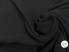 CREPE SEMI-LOURD ACETATE VISCOSE SURTEINTURE NOIR - My Little Coupon