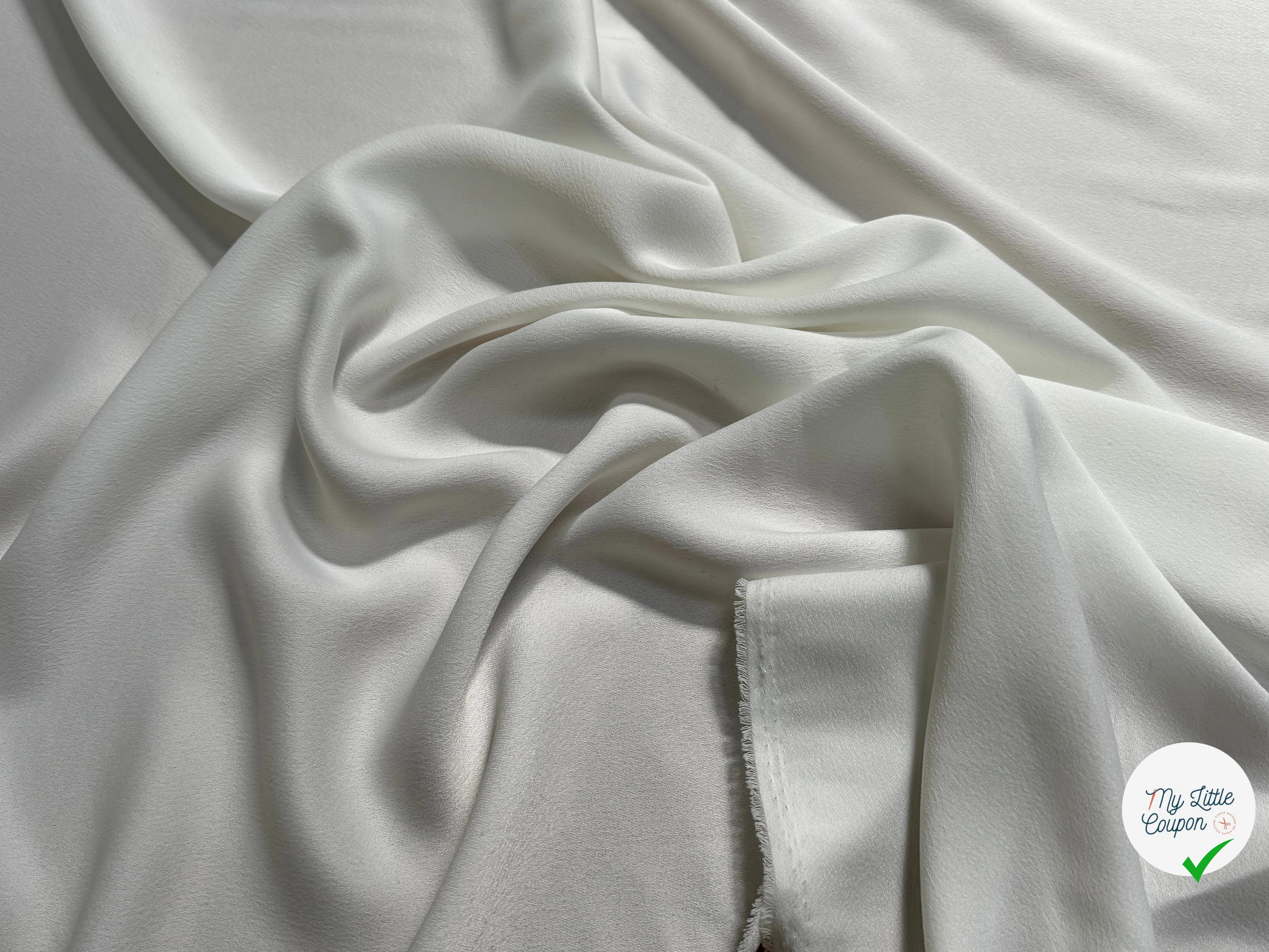 CREPE SEMI-LOURD ENVERS SATIN BLANC TOMBÉ PARFAIT - My Little Coupon