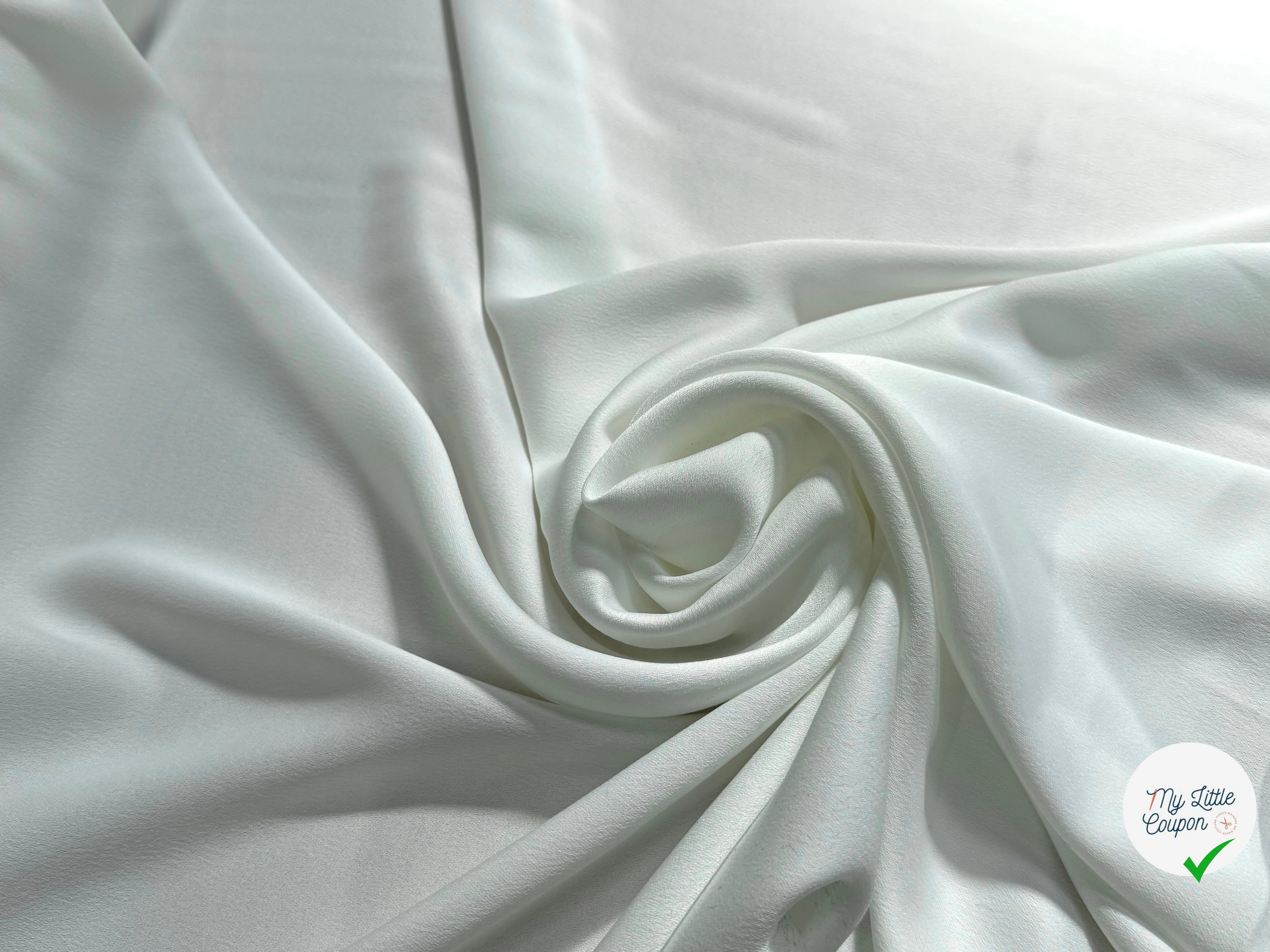 CREPE SEMI-LOURD ENVERS SATIN BLANC TOMBÉ PARFAIT - My Little Coupon
