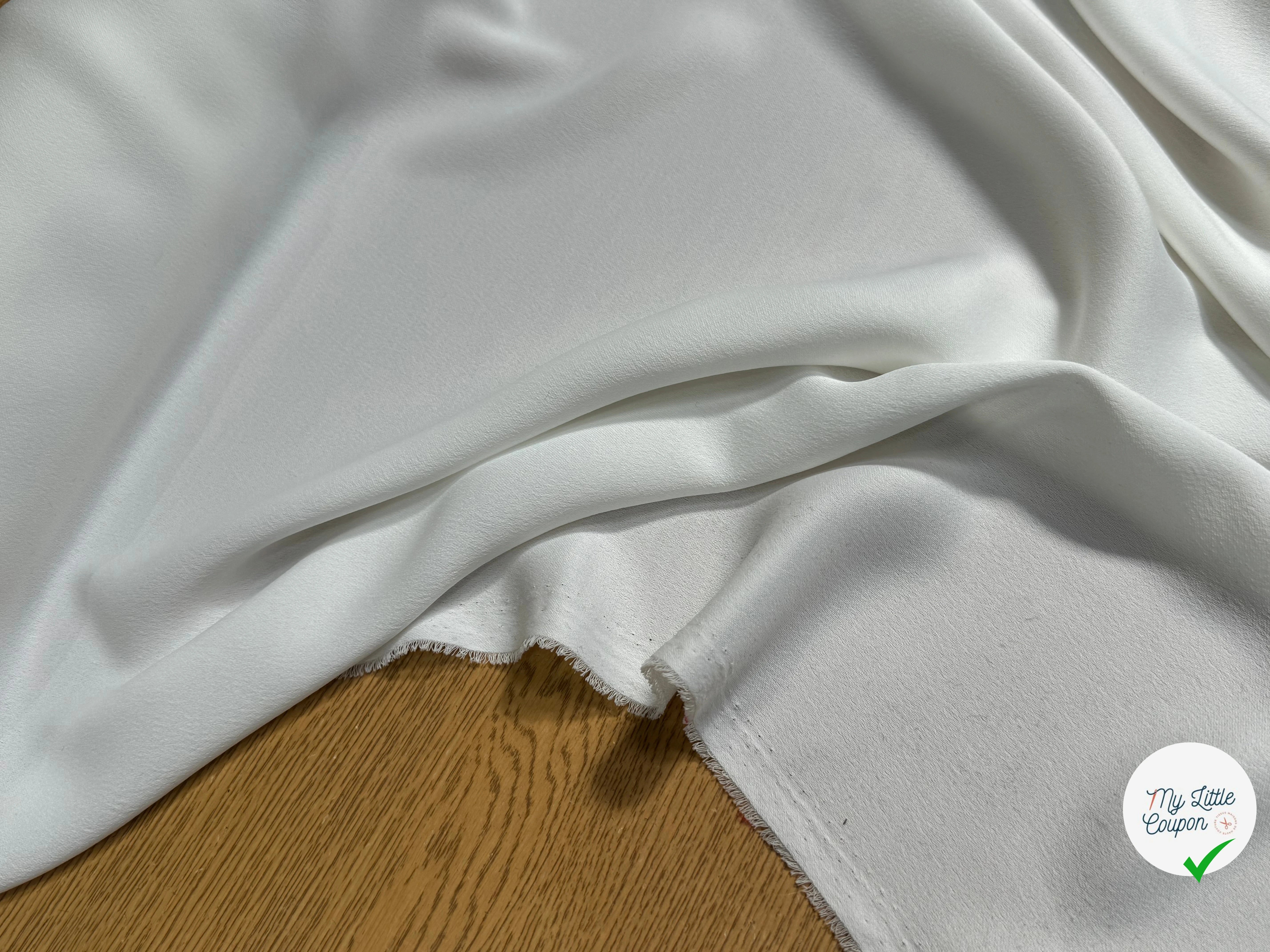 CREPE SEMI-LOURD ENVERS SATIN BLANC TOMBÉ PARFAIT - My Little Coupon