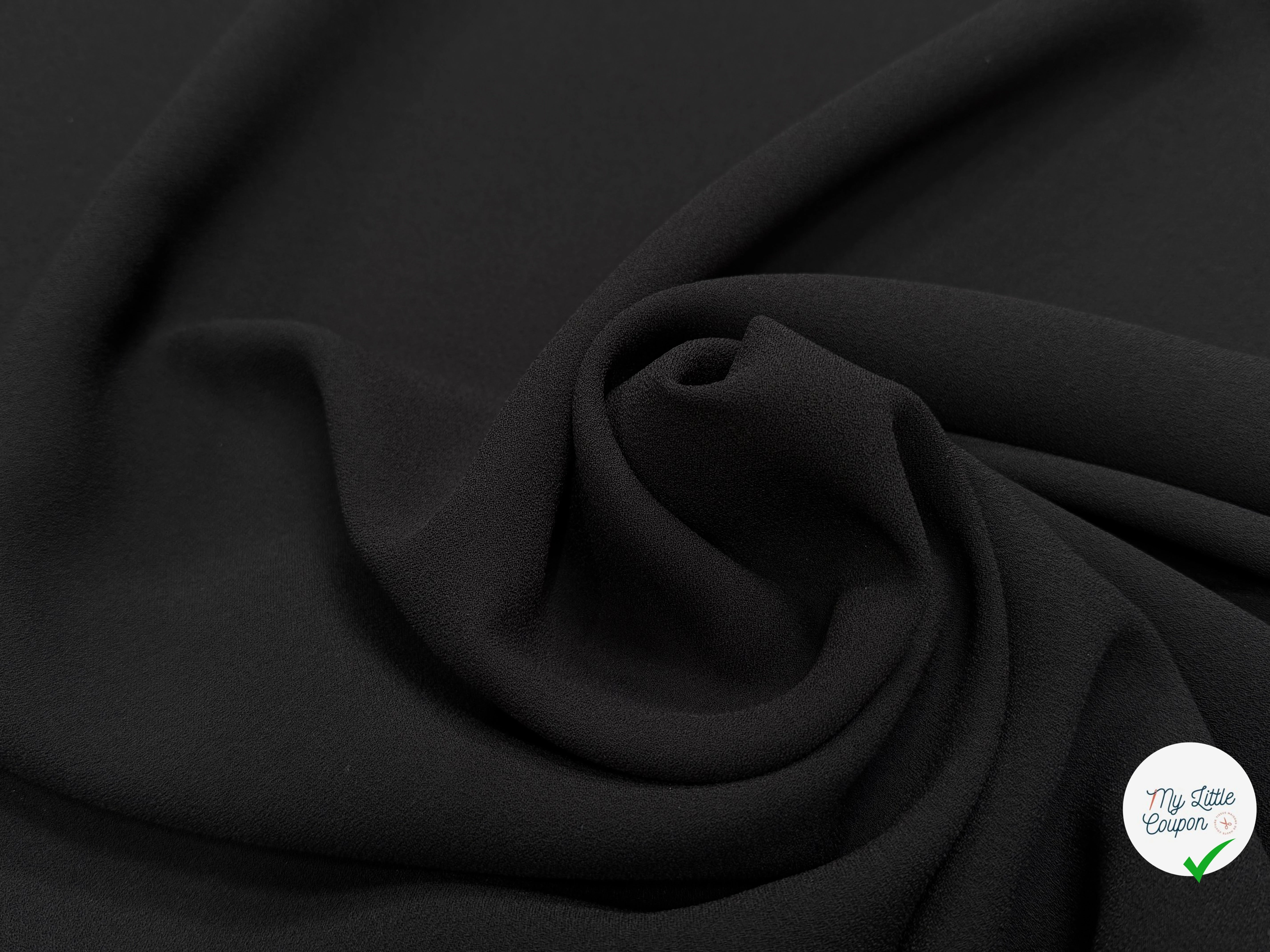 CREPE SEMI-LOURD QUALITÉ COUTURE NOIR - My Little Coupon