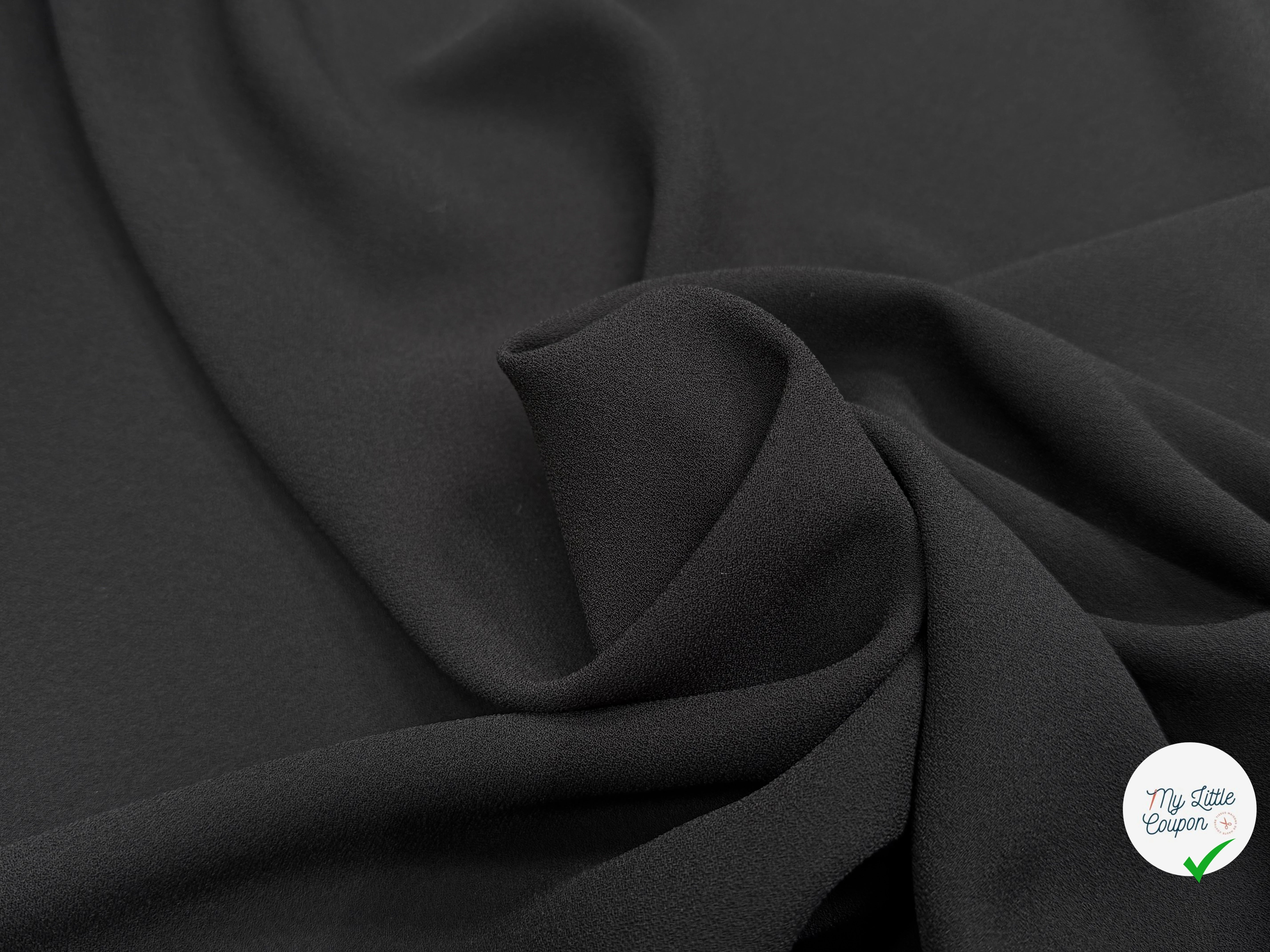 CREPE SEMI-LOURD QUALITÉ COUTURE NOIR - My Little Coupon