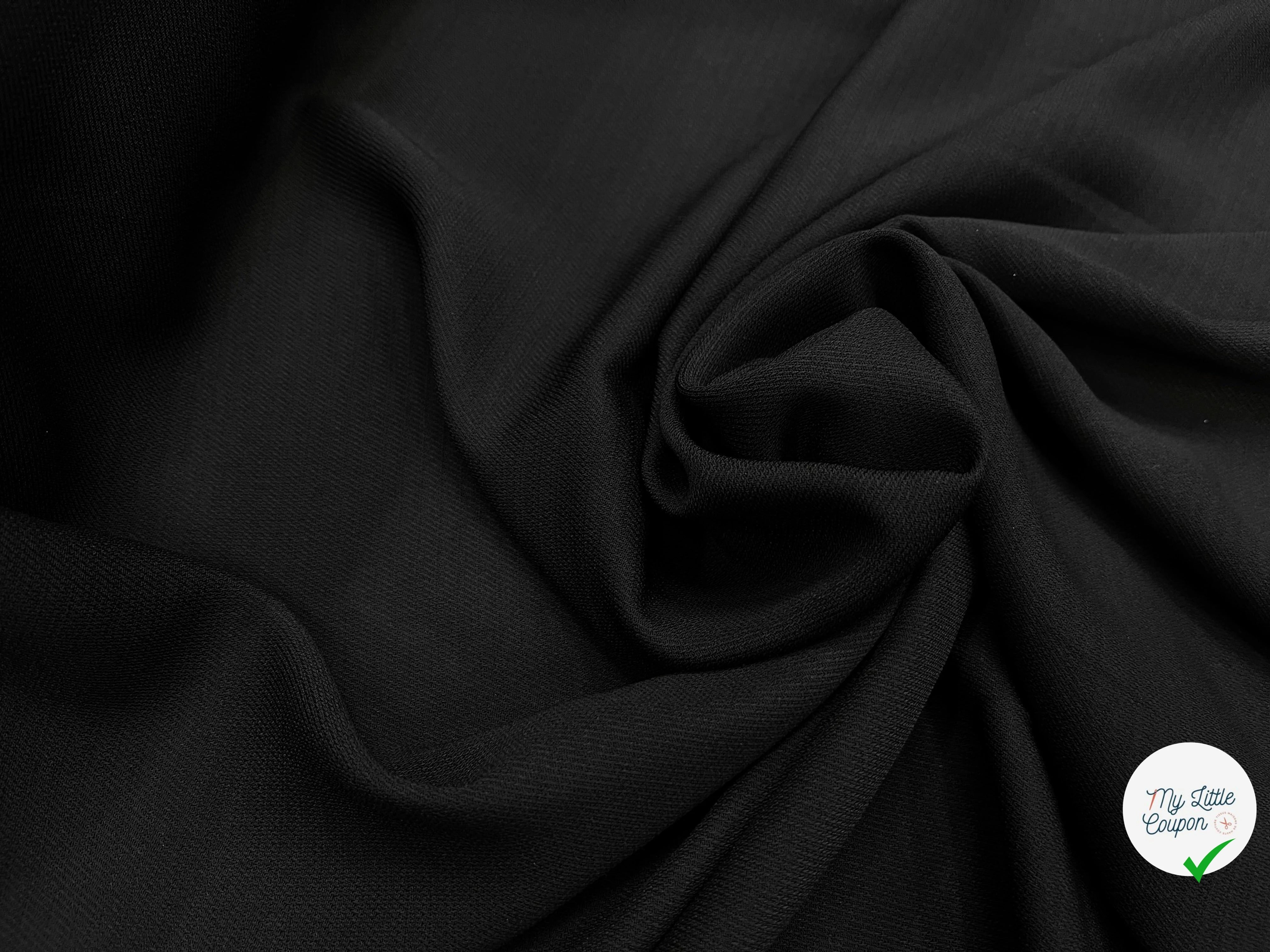 CREPE SERGÉ NOIR SOUPLE - My Little Coupon