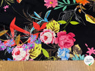 CREPE SOIE IMPRIMÉ GROSSES FLEURS MULTICOLORES - My Little Coupon